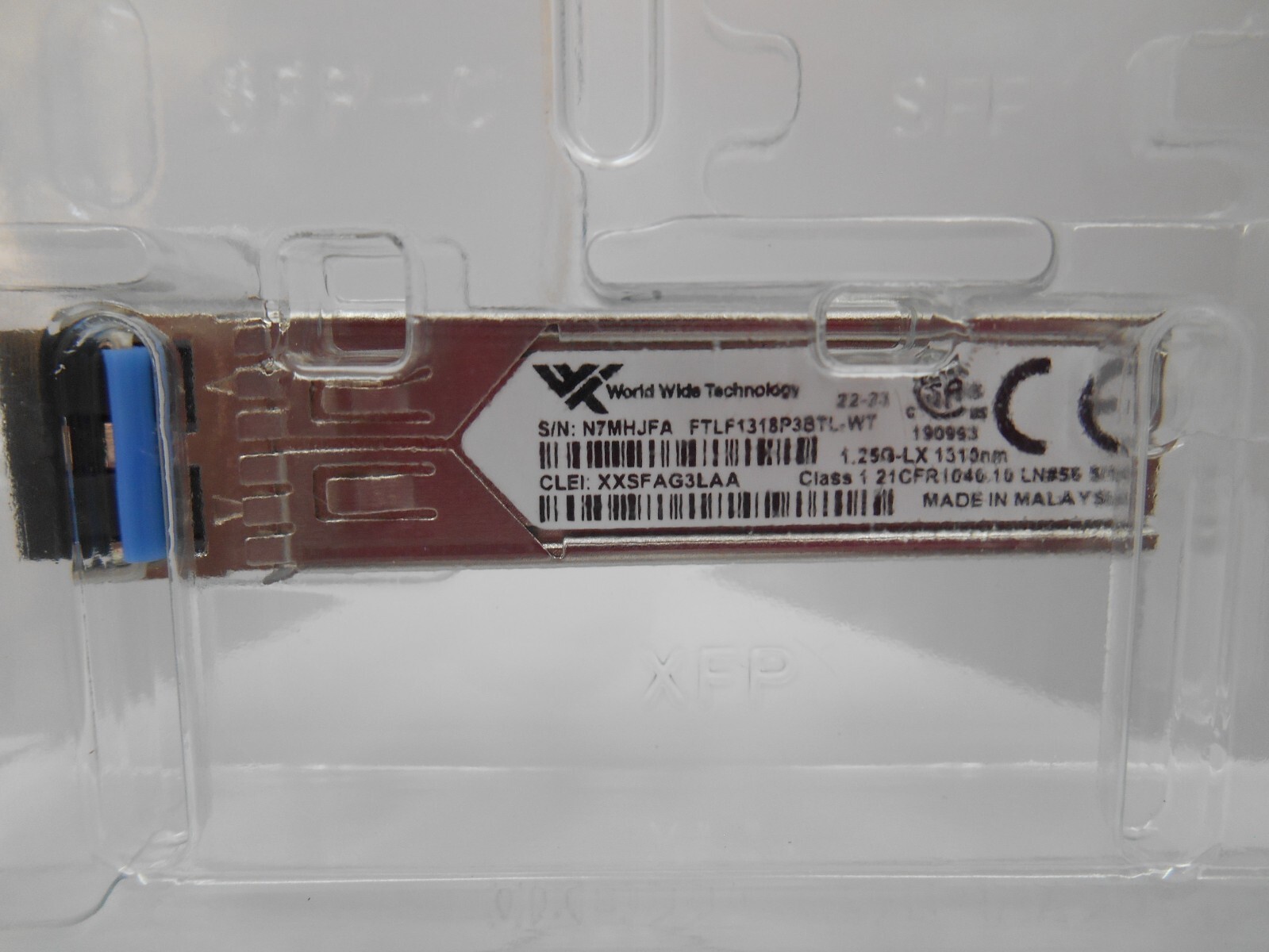 World Wide Technology SFP Module FTLF1318P3BTL-WT Finisar FTLF1318P3BTL World Wide Technology SFP Module FTLF1318P3BTL-WT Finisar FTLF1318P3BTL