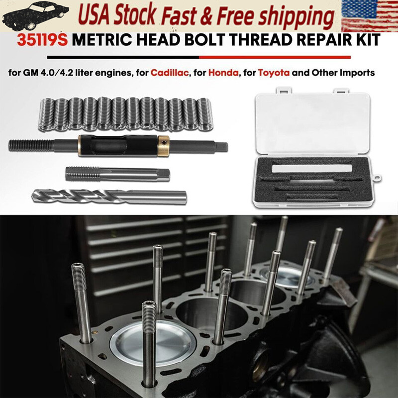 M11 x 1.5 Head Bolt Thread Repair Kit 35119S For Honda Toyota Ford GM Nissan KIA