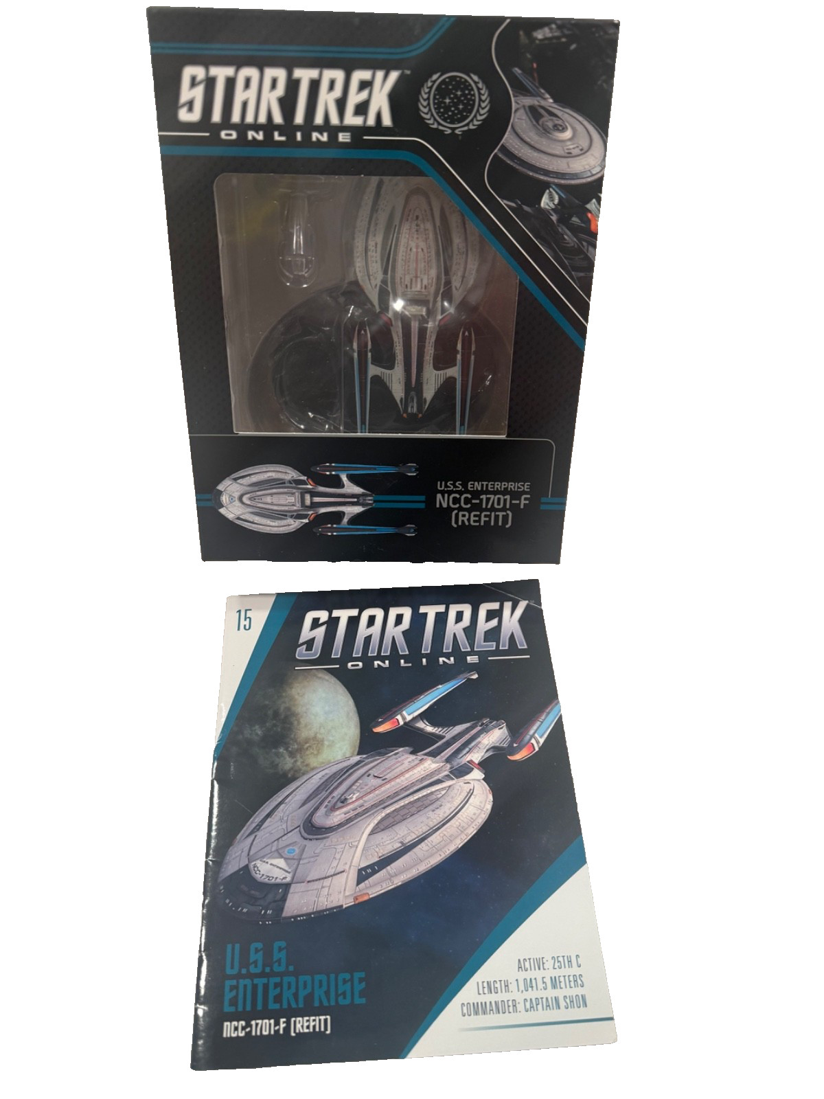 Star Trek Eaglemoss USS Enterprise F (Refit) Online Starship Model and Magazine Star Trek Eaglemoss USS Enterprise F (Refit) Online Starship Model and Magazine