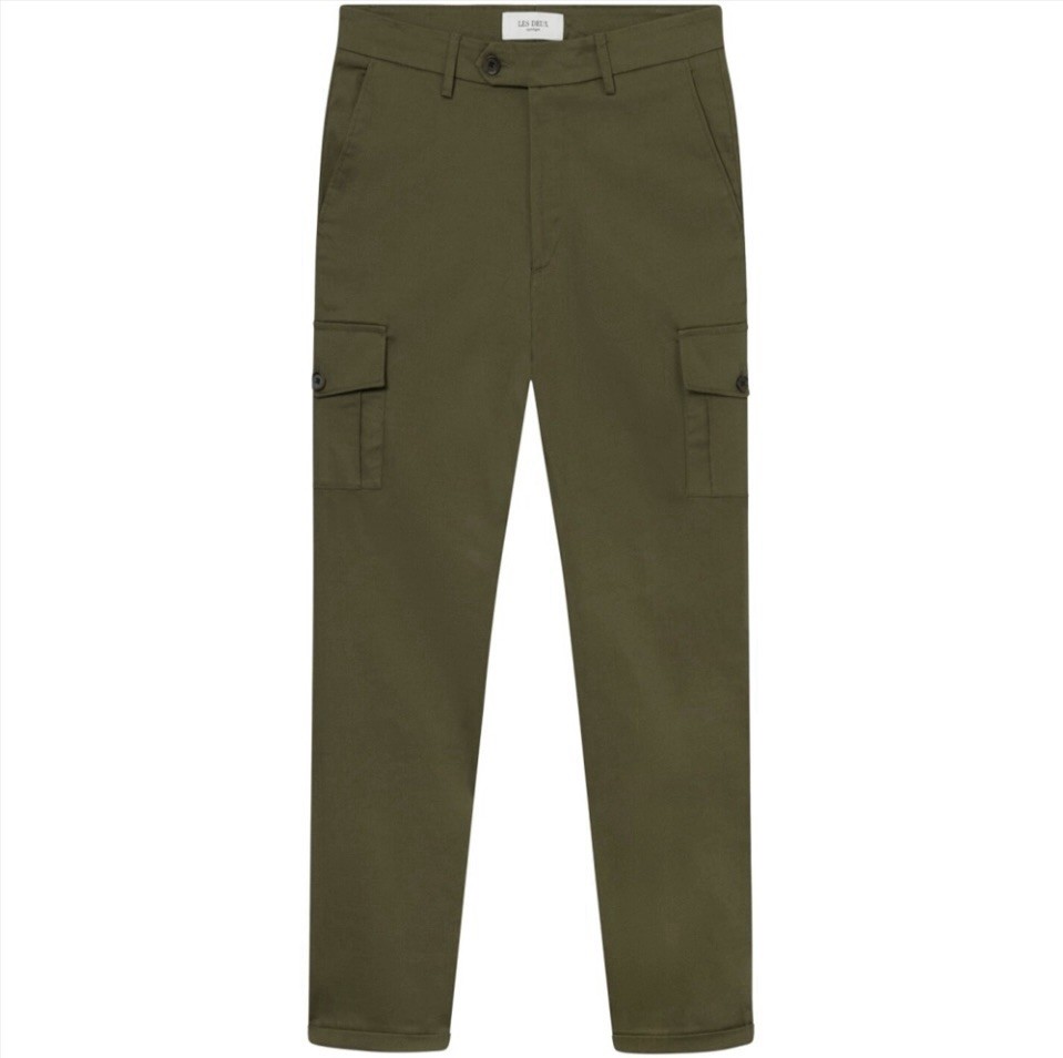 Les Deux Como Cotton Cargo Suit Pants Olive Green Size 33/32 NWT Les Deux Como Cotton Cargo Suit Pants Olive Green Size 33/32 NWT