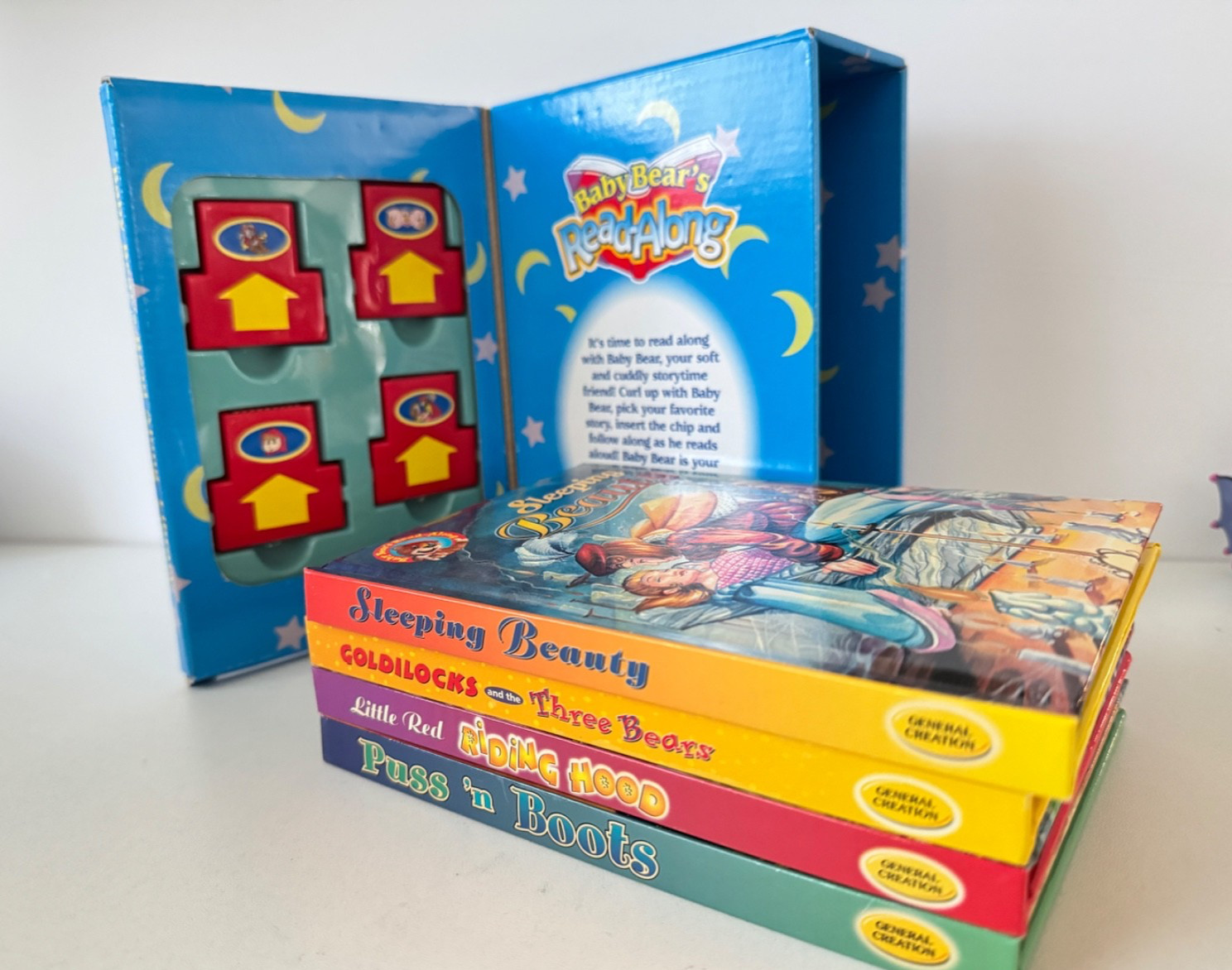Vintage 1999 Baby Bears Read Along Library Box Set of 4 Books and Cartridges