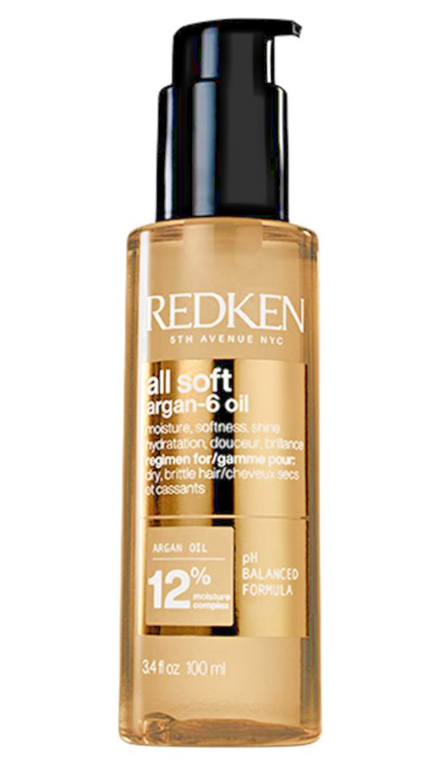 Redken All Soft Argan-6 Oil  3.4 fl.oz / 100mL Full Size