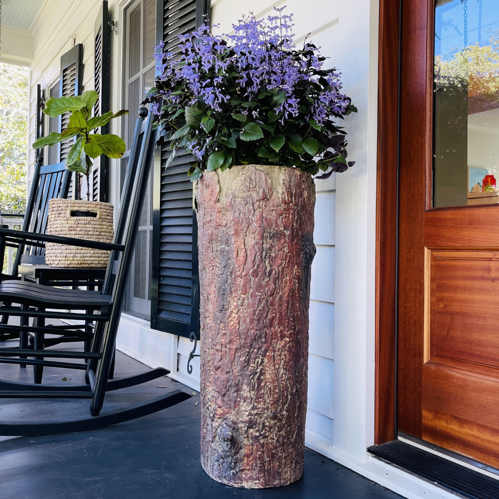 Farmhouse Porch and Patio Planter. Tall Country Vintage Plant and Flower Stand.