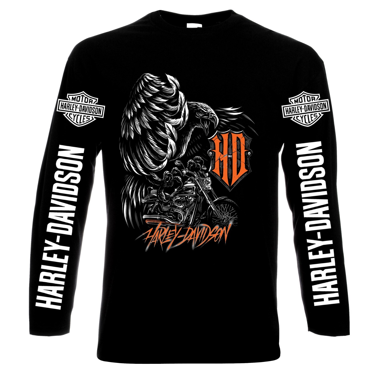 Harley Davidson, men\'s long sleeve t-shirt, 100% cotton
