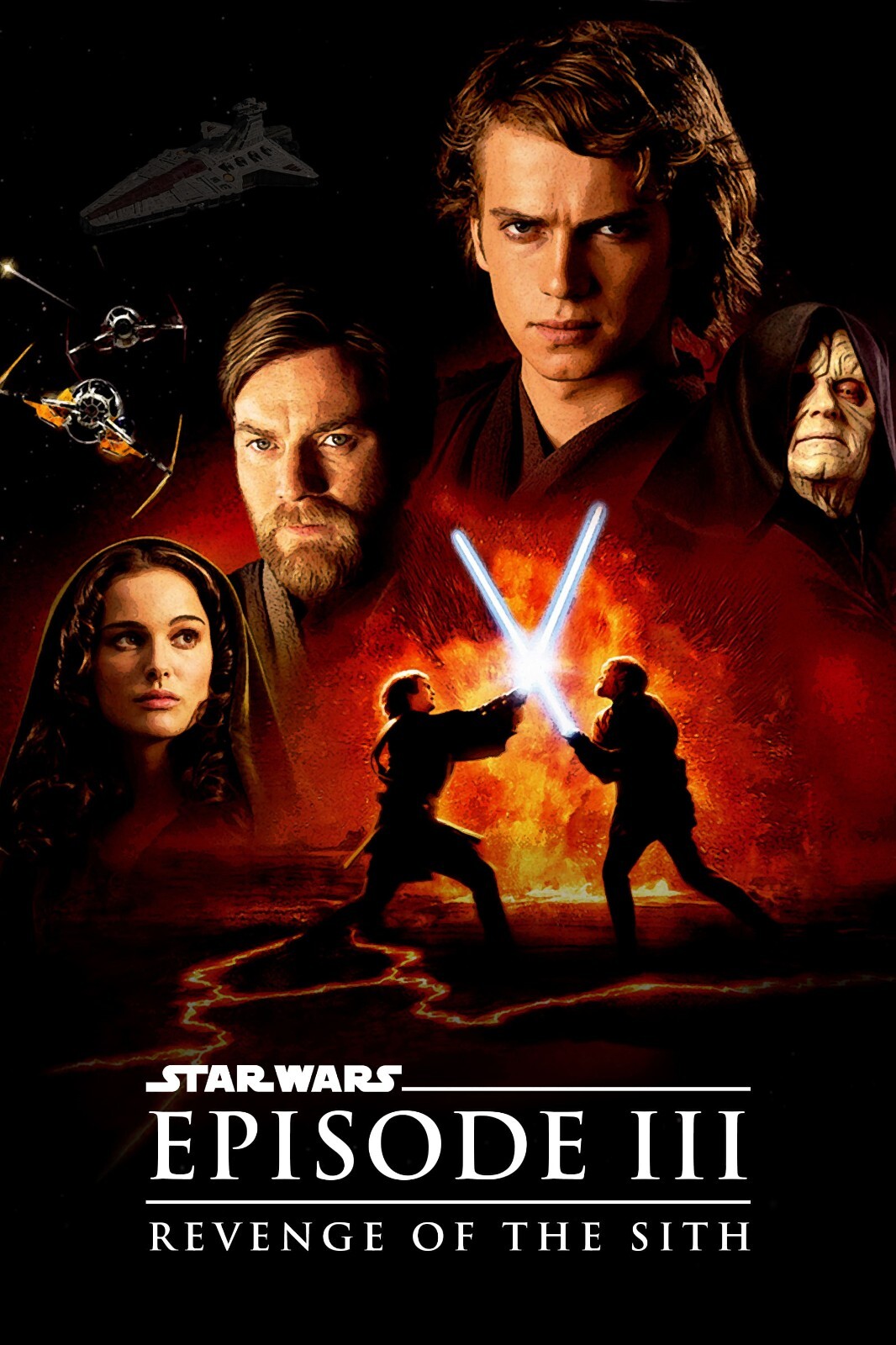 2005 Star Wars Episode III Revenge Of The Sith Movie Poster 11X17 Obi-Wan 🌋🍿