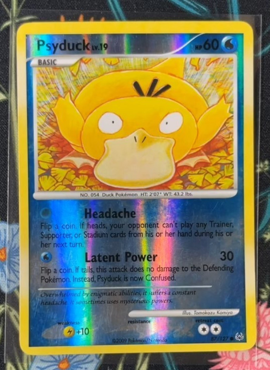 Pokemon Psyduck 87/127 Reverse Holo Platinum Platinum Set Card 2009 -W400