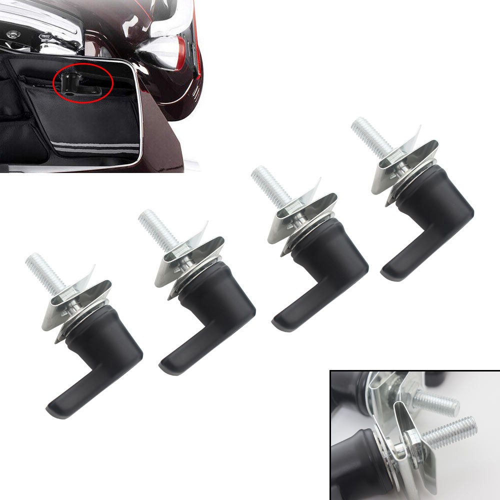 4pcs Hard Saddlebag Lever Lock Bolt & Nut Kit for Harley Touring FLHT 1993-2013