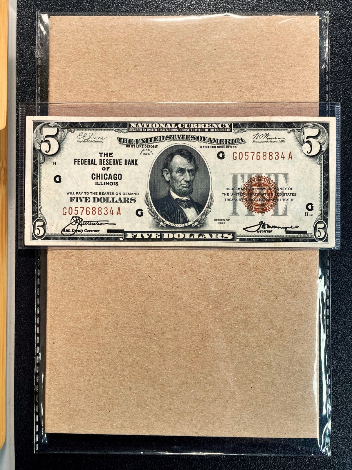 Fr. 1850-G 1929 $5 Federal Reserve Bank Note CHICAGO - AU Fr. 1850-G 1929 $5 Federal Reserve Bank Note CHICAGO - AU