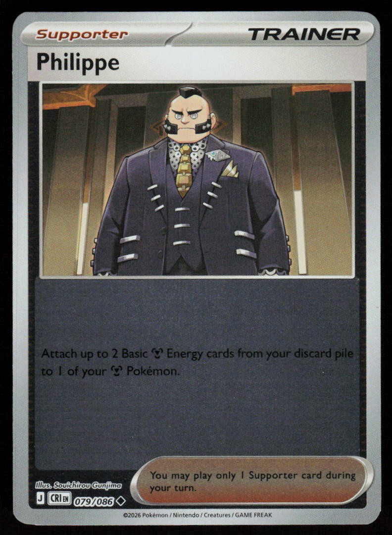 Philippe 079/086 Uncommon Chaos Rising Pokemon Reverse Holo Near Mint