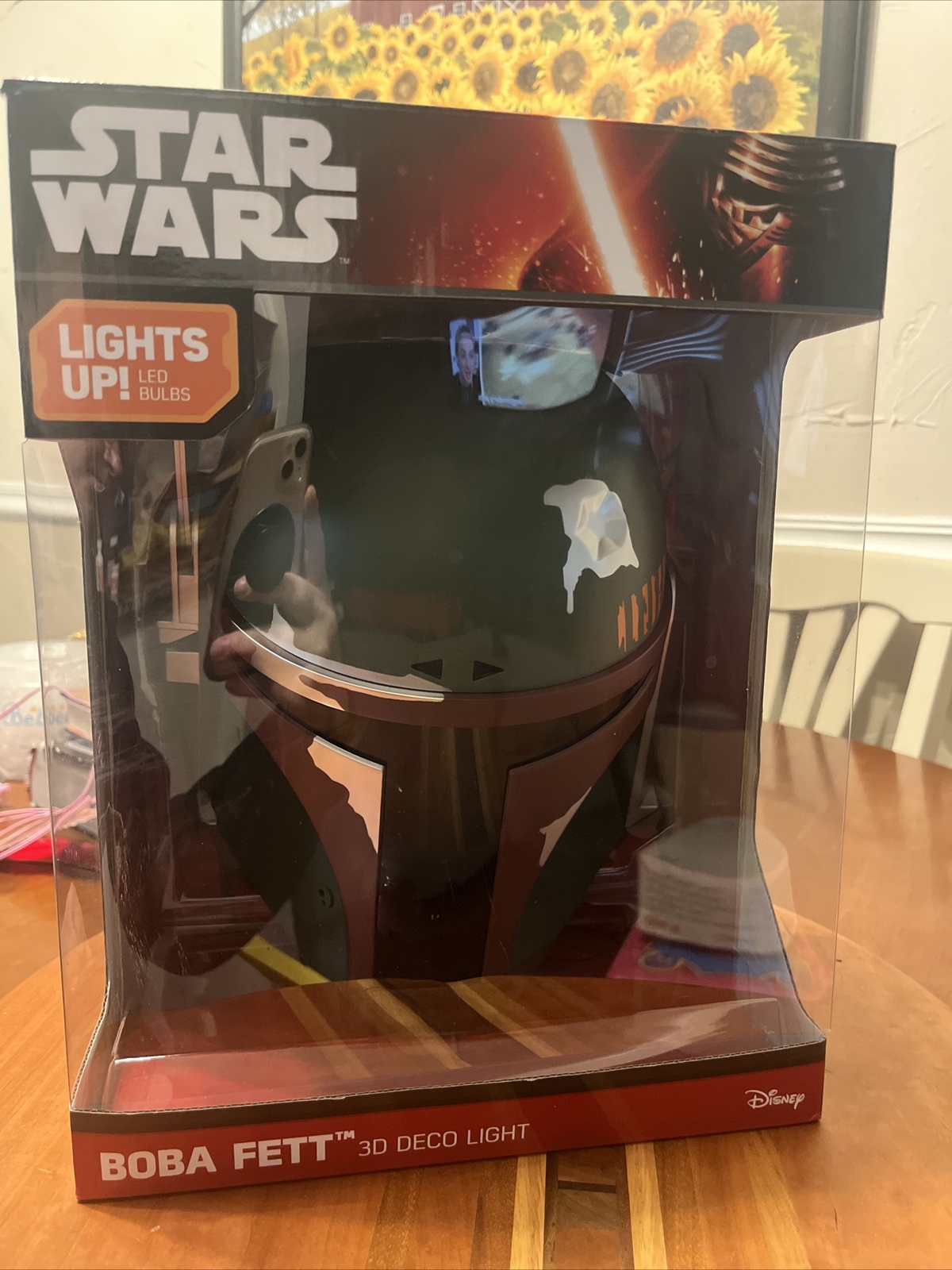 3DLightFX Star Wars Boba Fett Helmet Wall Deco LED Night Light 816733020594 3DLightFX Star Wars Boba Fett Helmet Wall Deco LED Night Light 816733020594