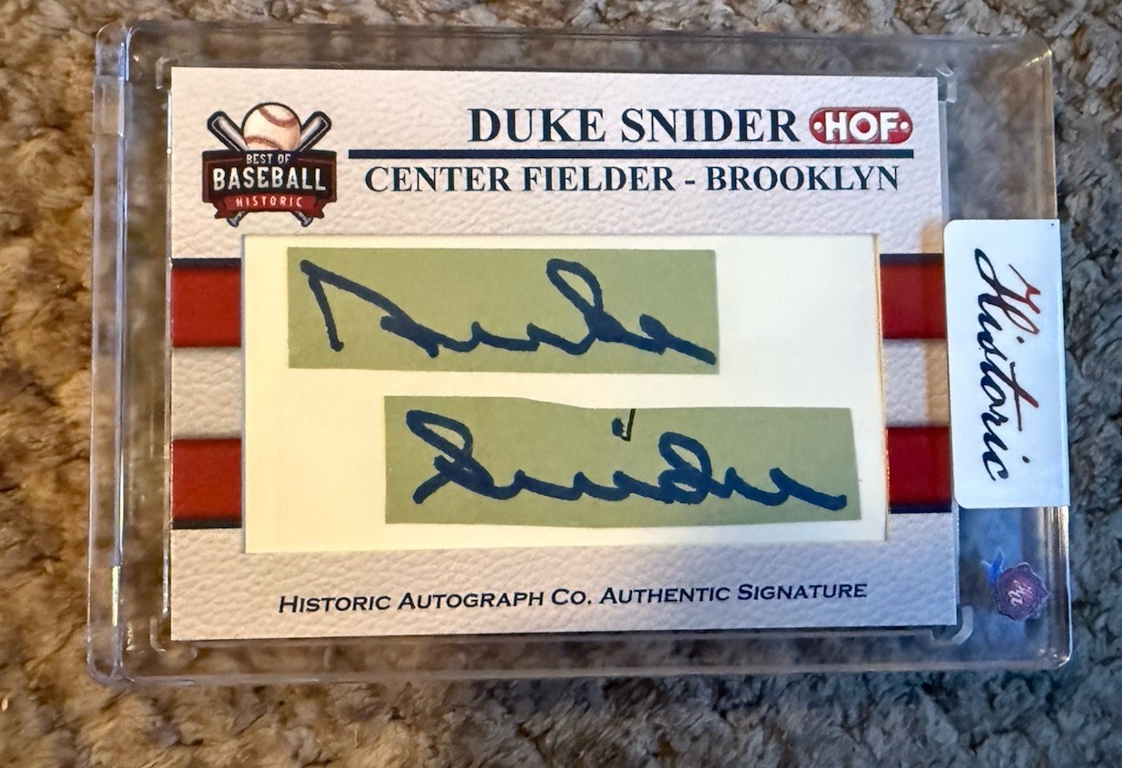 2026 Historic Autograph Best of Baseball Authentic Cut Signature Duke Snider HOF
