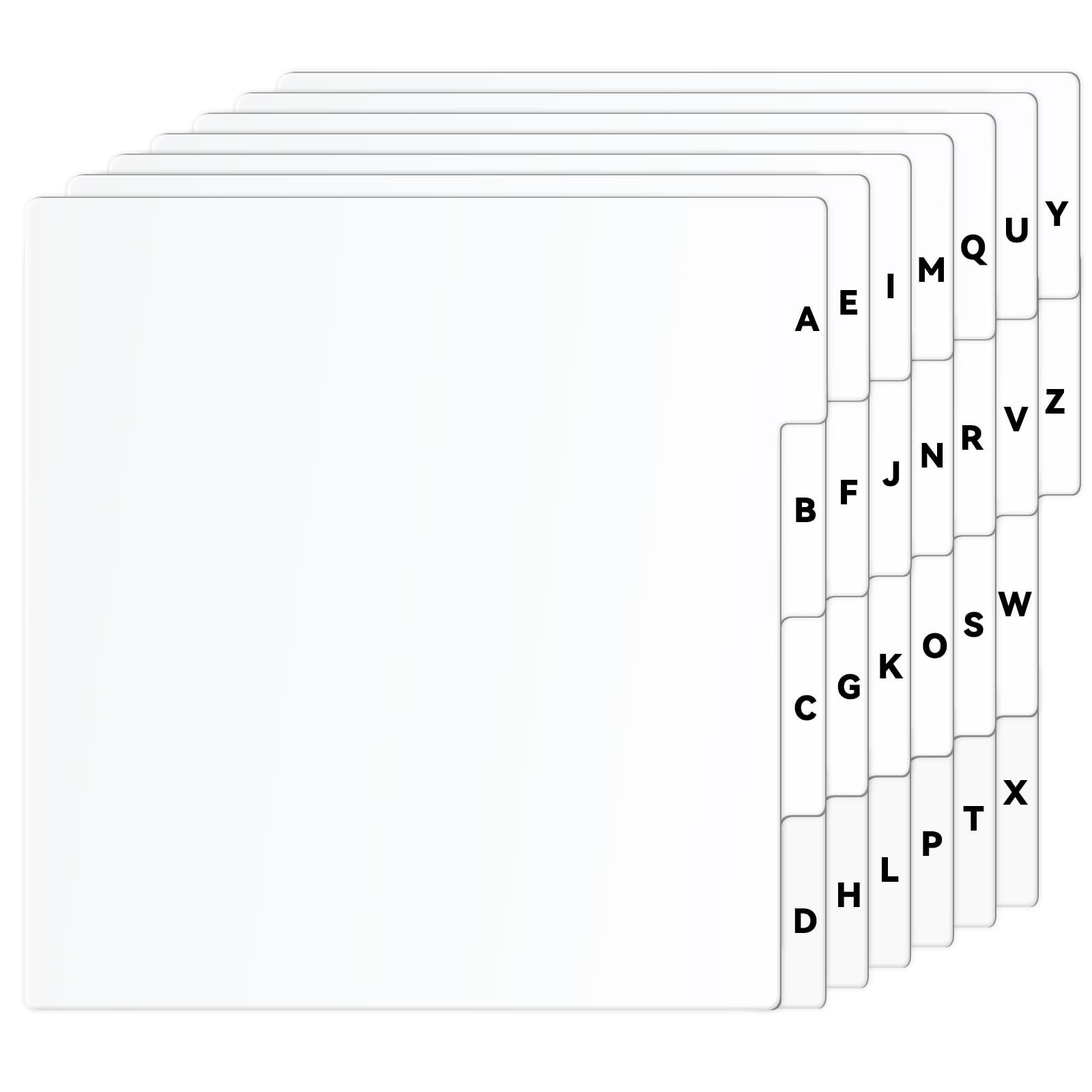 Marspark 26 Pcs Vinyl Album Divider, A-Z Record Divider, White, Horizontal | ...
