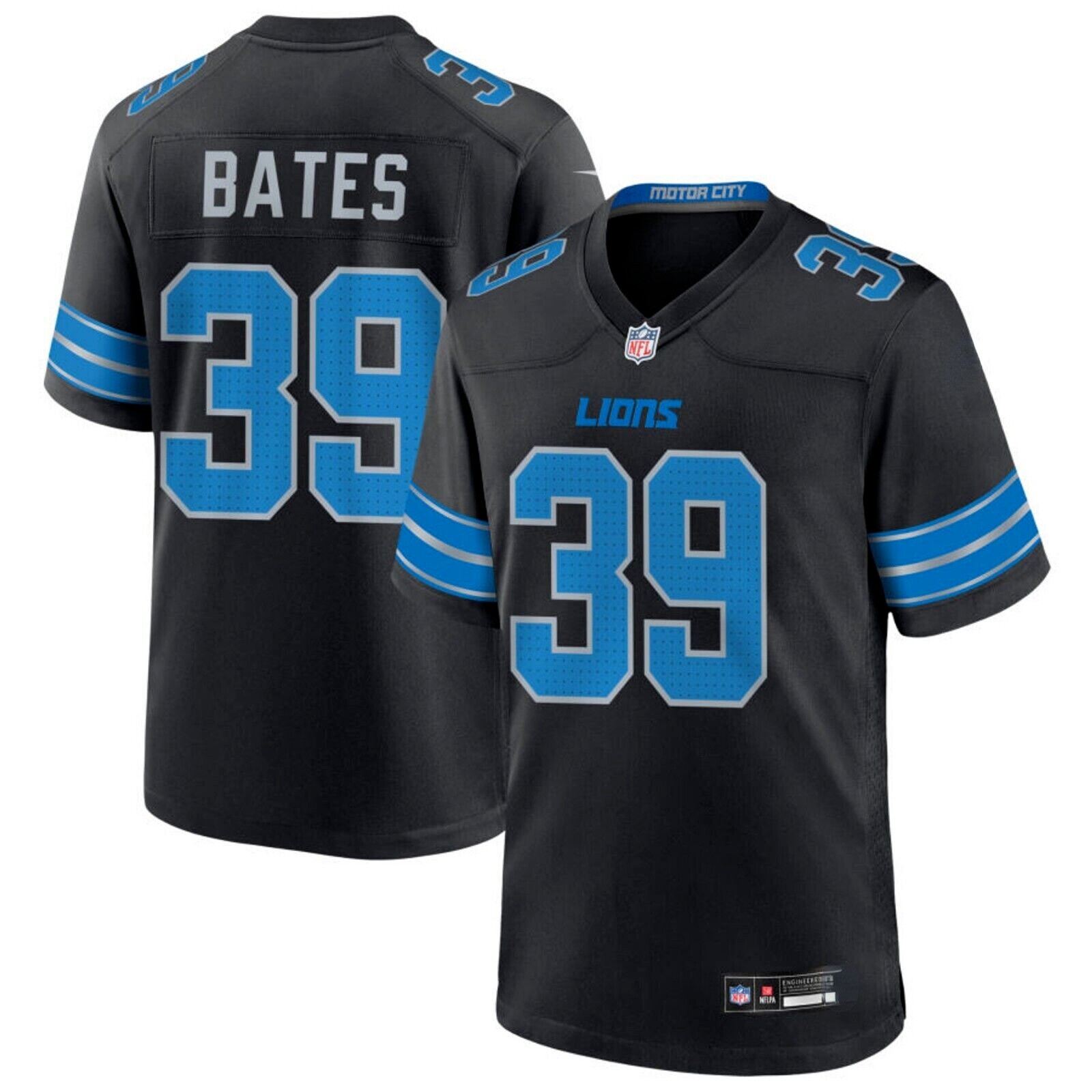Men's Jake Bates Black 2nd Alternate All Stitched Jersey #39 NEW