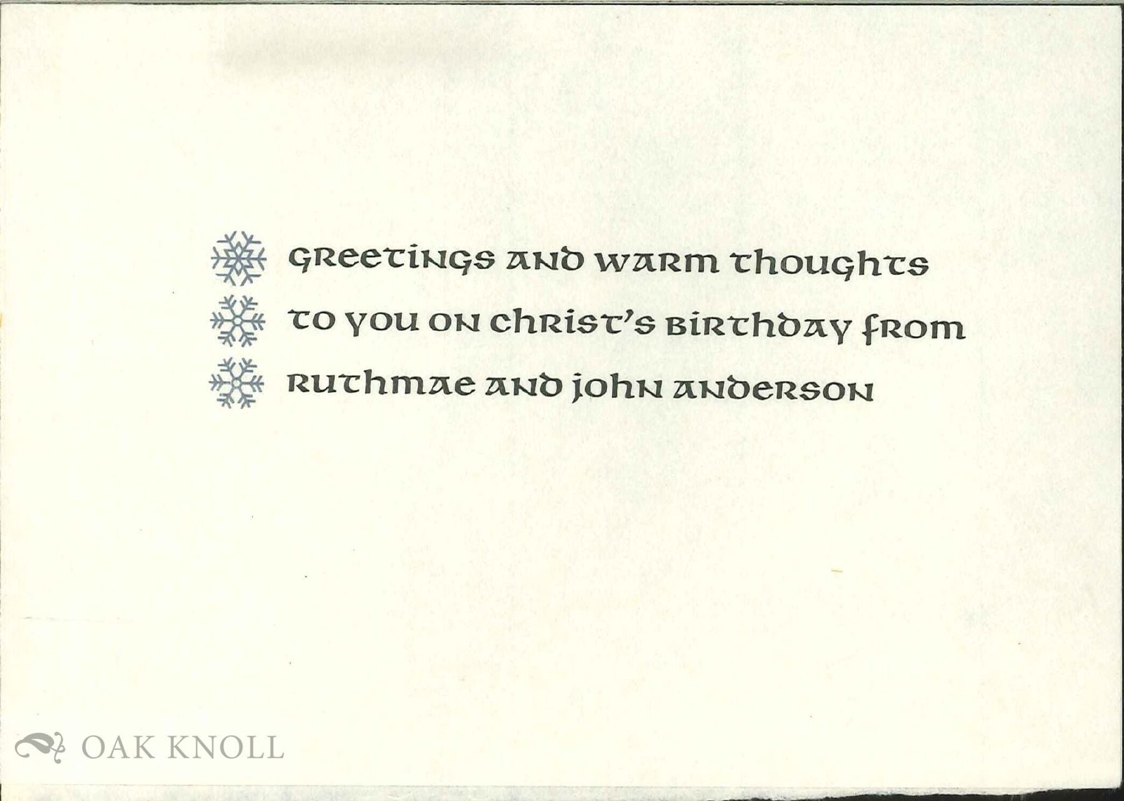 CHRISTMAS GREETINGS