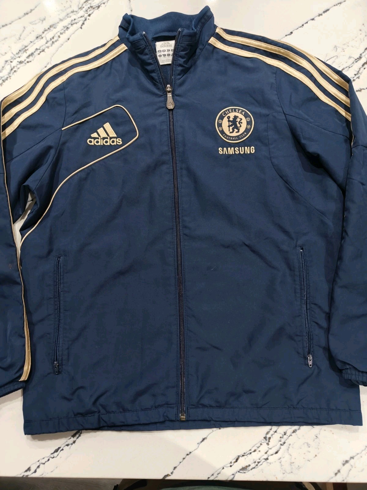 Vintage Adidas Chelsea Blue Football Jacket Soccer Mens Track Top Zip Size M Vintage Adidas Chelsea Blue Football Jacket Soccer Mens Track Top Zip Size M