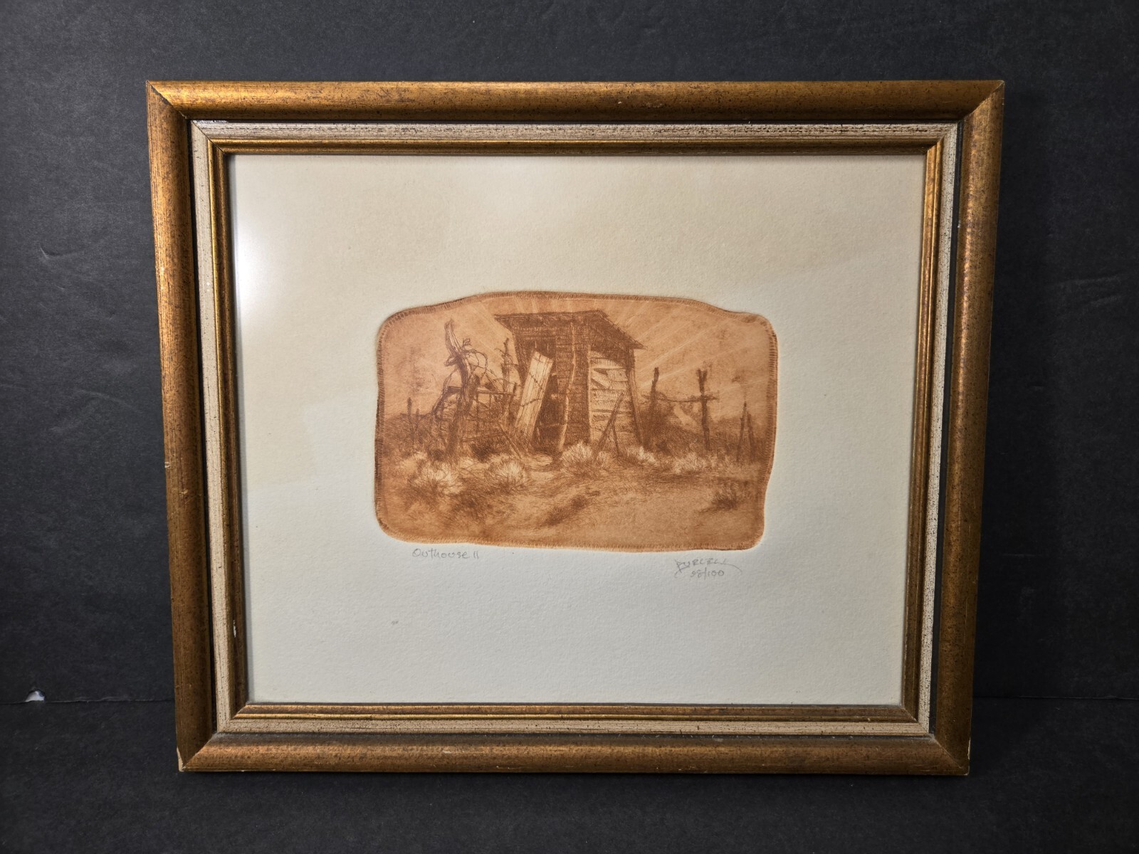 Roy Purcell Etching \
