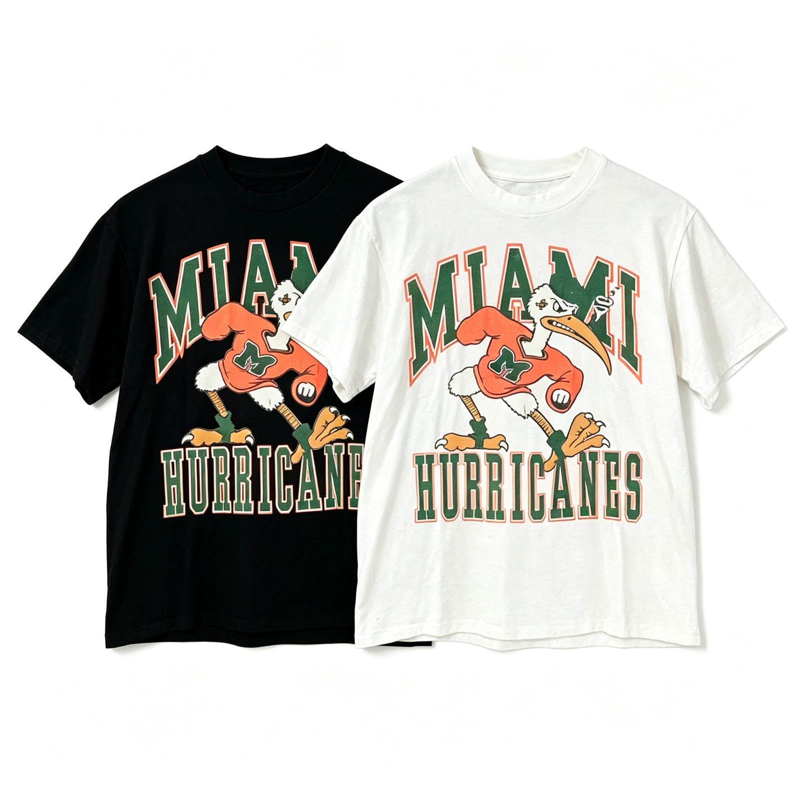 Miami Hurricanes Mascot Vintage Sports T-Shirt SIZE S-5XL
