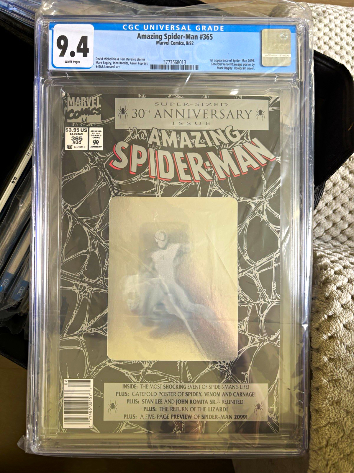 Marvel Amazing Spider-Man #365 (1992) CGC 9.4 Hologram Cover Comic Marvel Amazing Spider-Man #365 (1992) CGC 9.4 Hologram Cover Comic