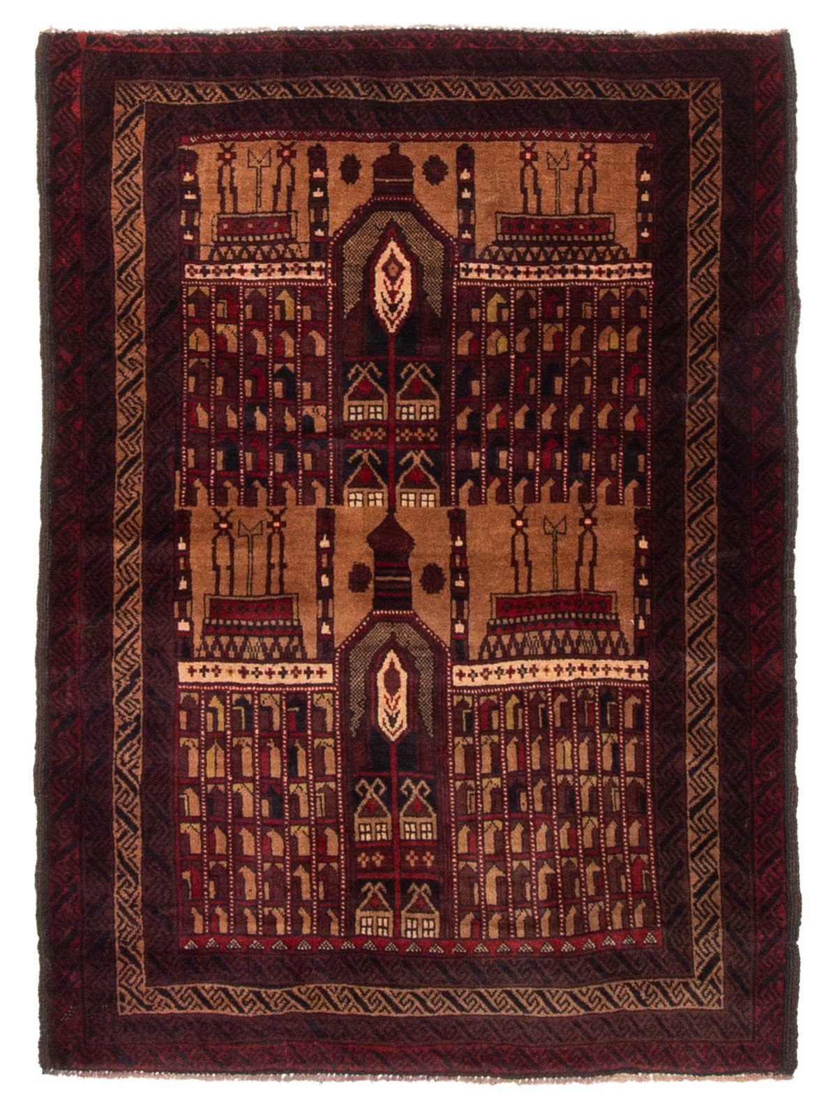 Vintage Traditional Hand-Knotted Area Rug 3\'3\