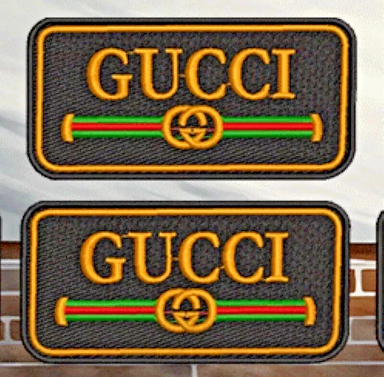 2PCS Luxury Style Designer Inspired Embroidered Patch Iron-On Sew-On Badge