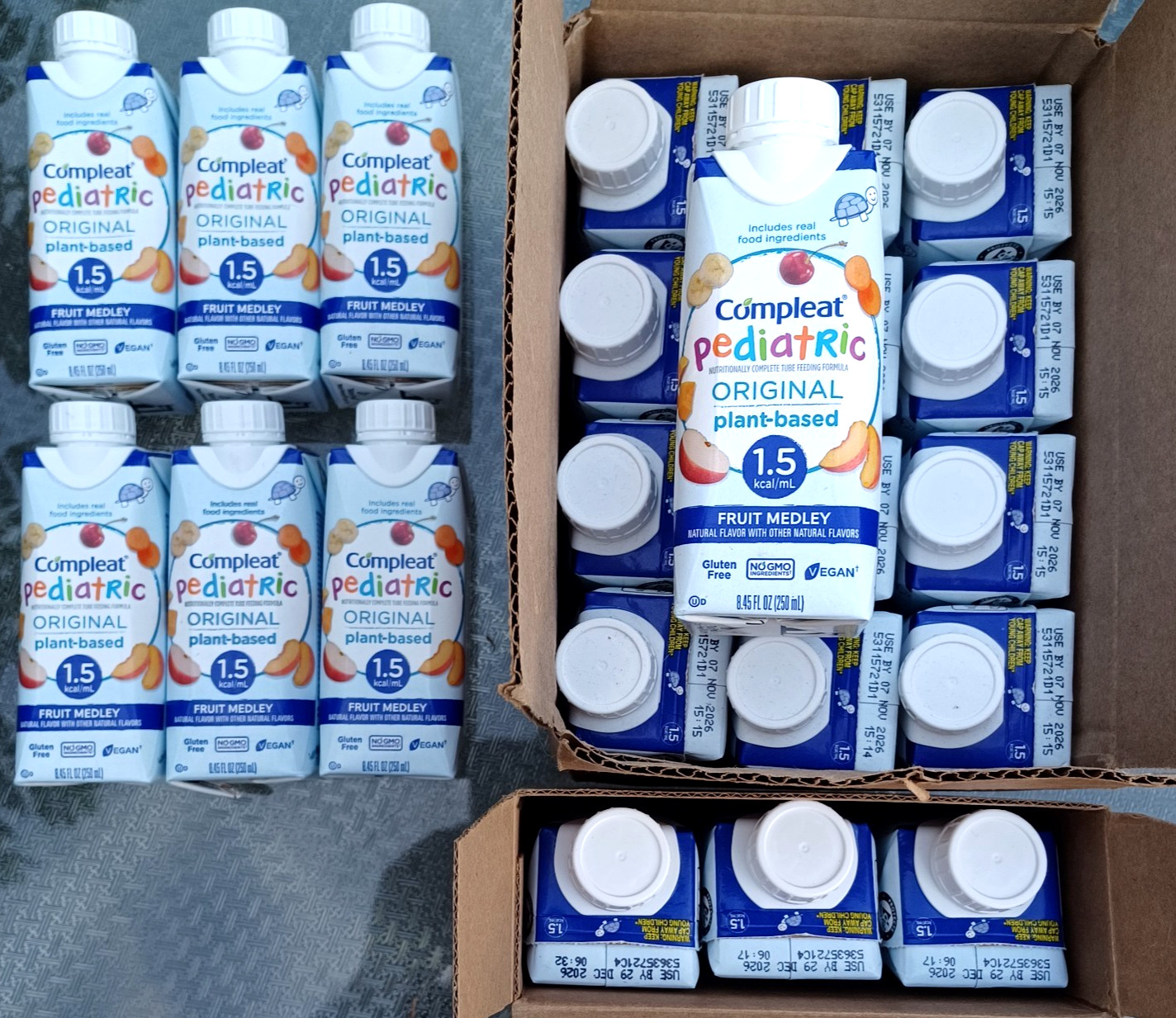 22 PK Compleat Pediatric 1.5 ML Plant-Based Shake Fruit Medley 8.45 oz xp 10/26+