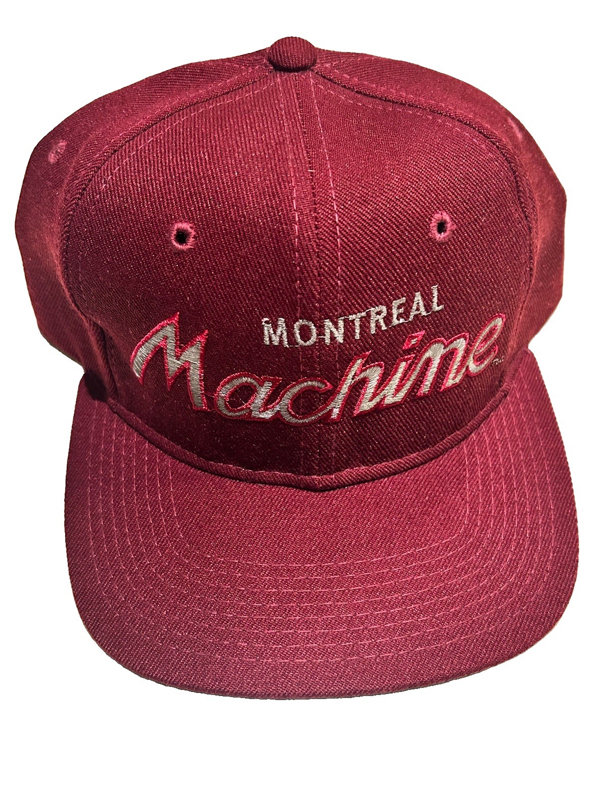 VINTAGE SPORTS SPECIALTIES MONTREAL MACHINE WLAF SCRIPT SNAPBACK HAT CAP VINTAGE SPORTS SPECIALTIES MONTREAL MACHINE WLAF SCRIPT SNAPBACK HAT CAP