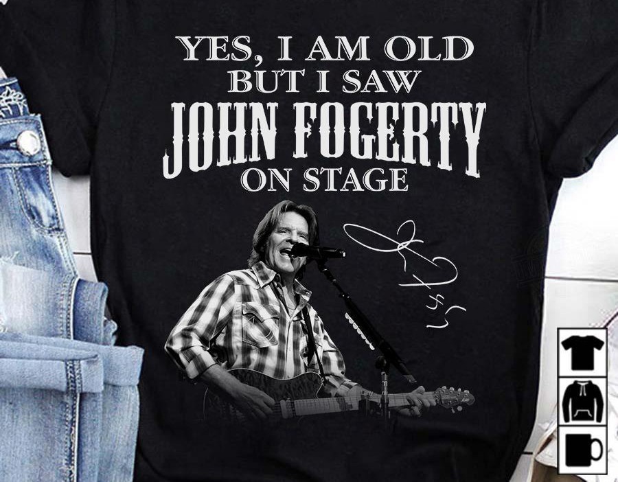 John Fogerty Signature Cotton Black Full Size Men Women Classic T Shirt CM871