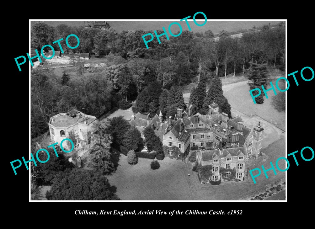 Chilham Kent England Aerial View Of The Castle c1952 Old Large Historic Photo Chilham Kent England Aerial View Of The Castle c1952 Old Large Historic Photo