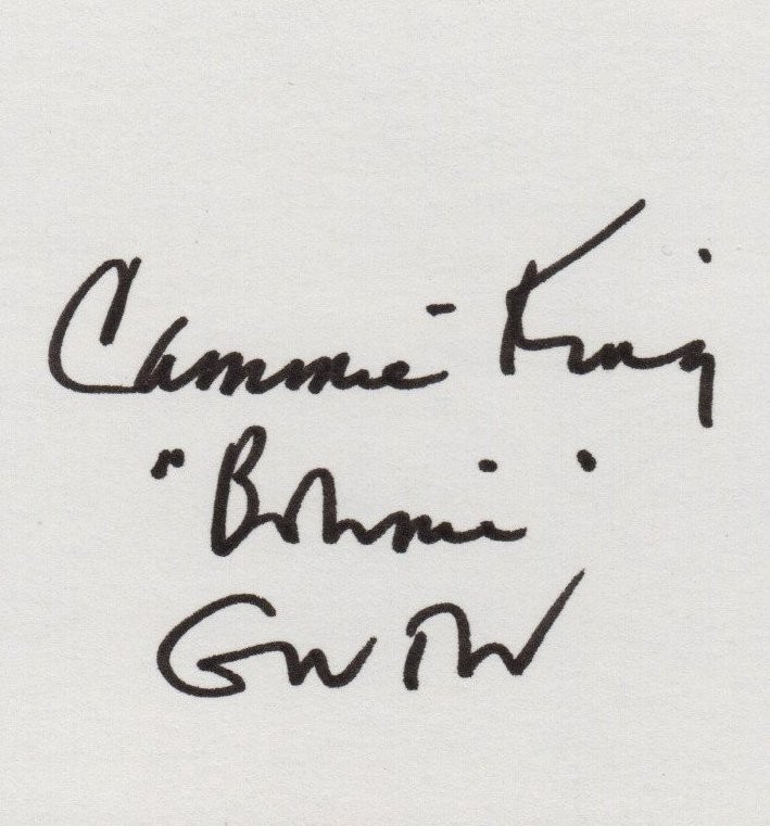 CAMMIE KING Autograph Signed 3X5 Card w/ COA Gone With The Wind GWTW Bonnie Blue