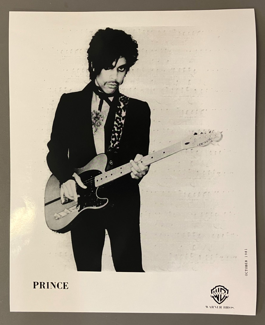 Prince black & white 8 X 10 glossy promo photo 1981 Prince black & white 8 X 10 glossy promo photo 1981