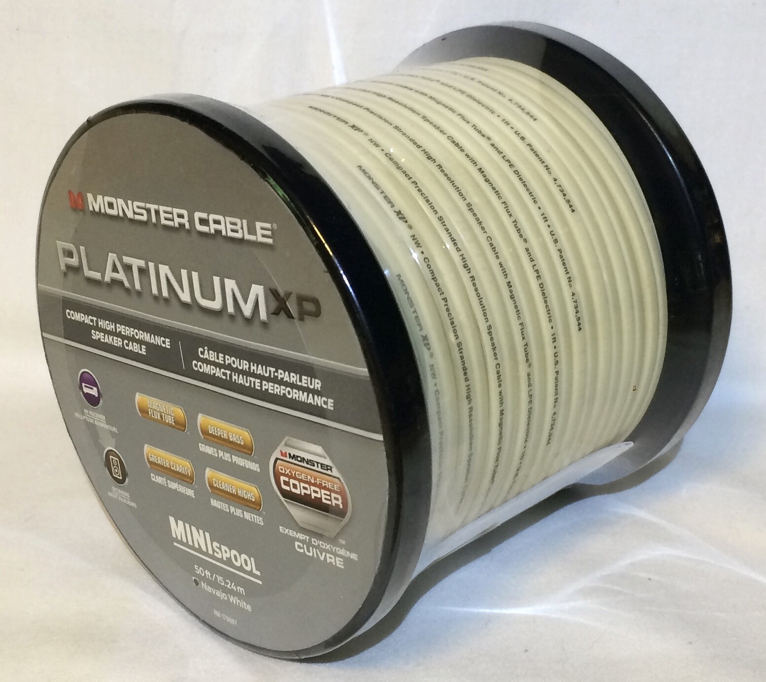 🎁 Monster Cable Platinum XP Hi-Perform 🆕 Speaker Wire 50ft NAVAJO WHITE OFC 🎁 🎁 Monster Cable Platinum XP Hi-Perform 🆕 Speaker Wire 50ft NAVAJO WHITE OFC 🎁