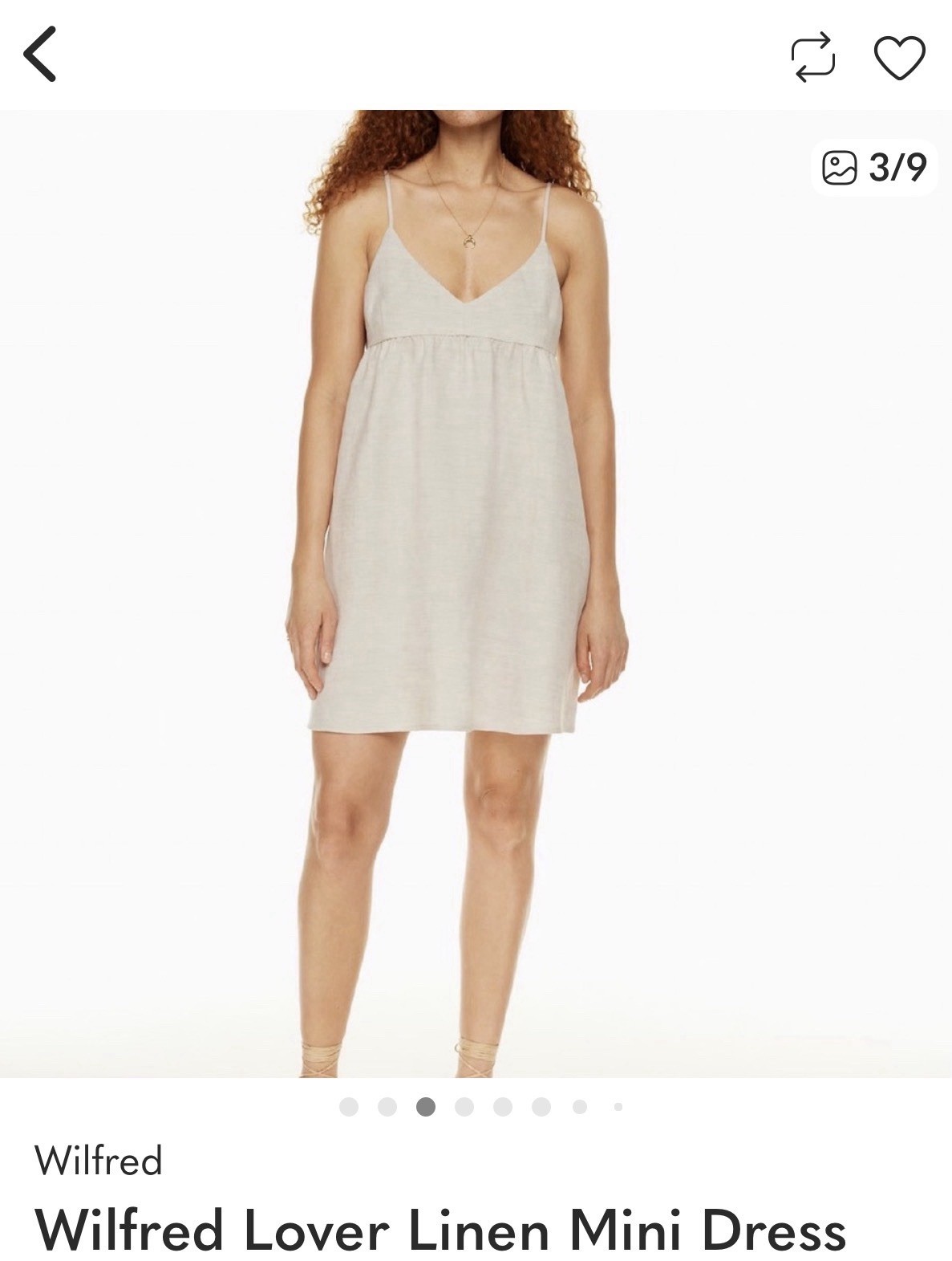 ARITZIA NEW WILFRED “LOVER Linen mini” V-neck White Dress, XS, ARITZIA NEW WILFRED “LOVER Linen mini” V-neck White Dress, XS,
