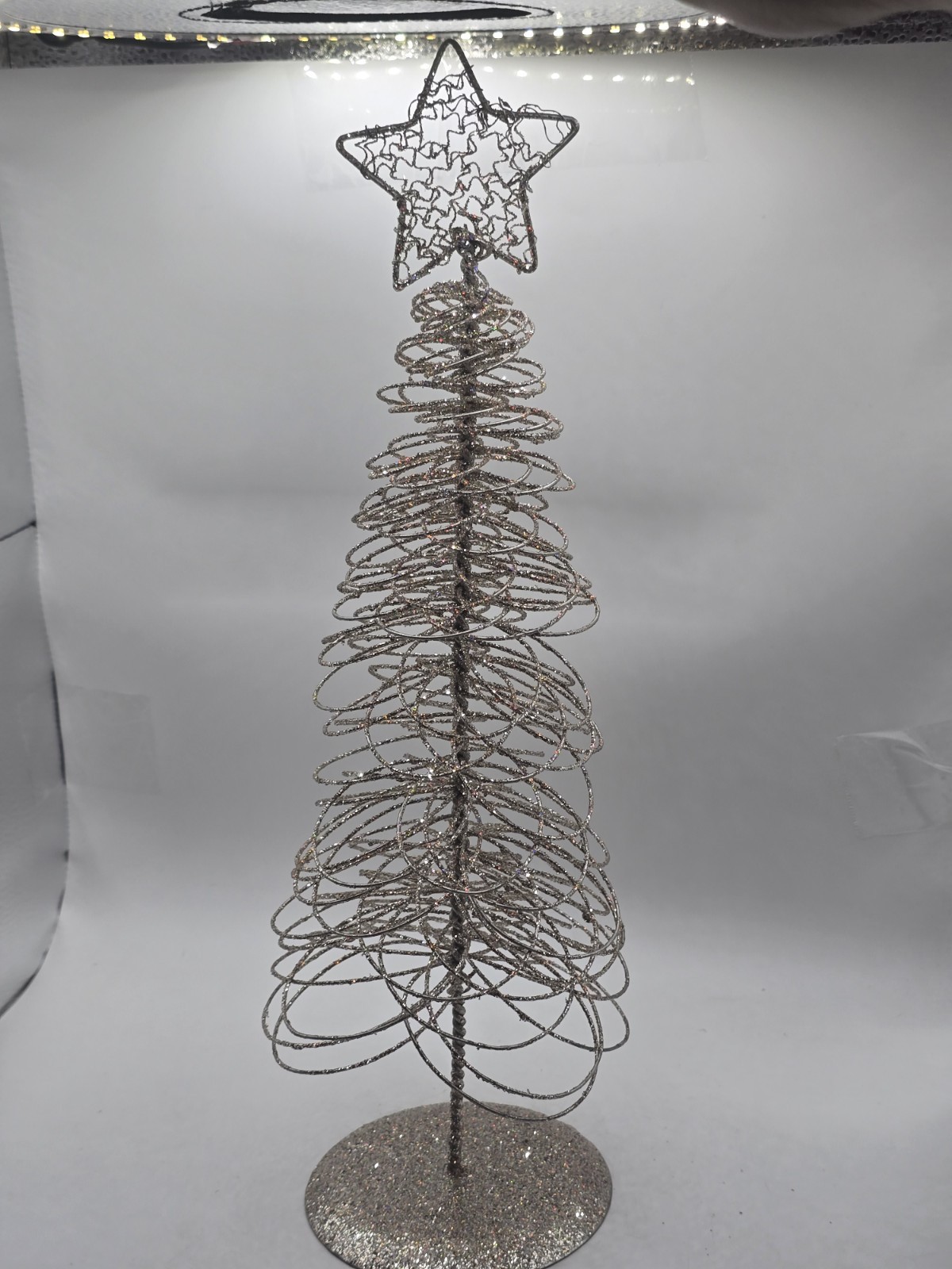 VTG Pier One Glitter Wire Christmas Tree With Star Holiday GOLD sparkly 16 in. VTG Pier One Glitter Wire Christmas Tree With Star Holiday GOLD sparkly 16 in.