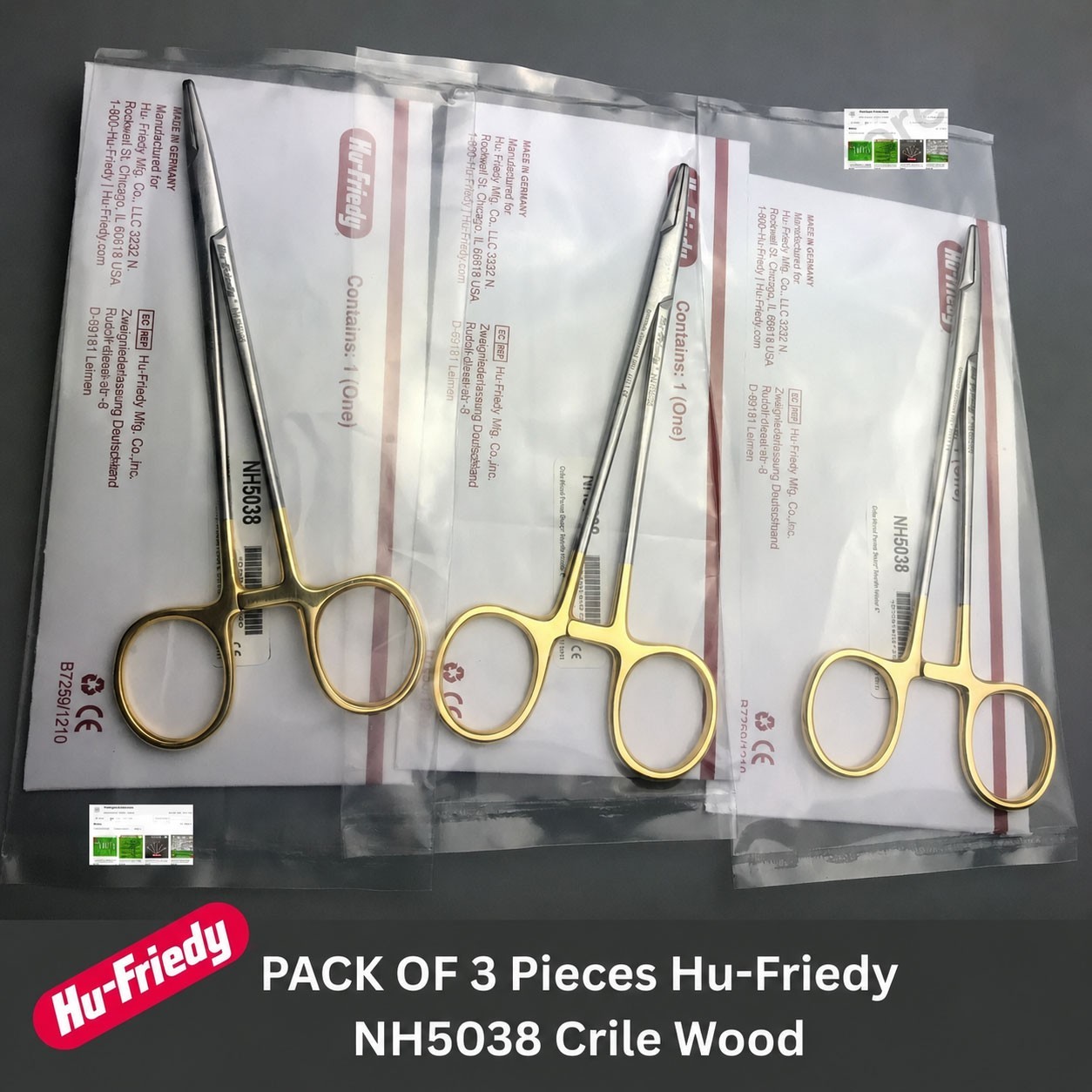 Hu-Friedy NH5038 Crile Wood Needle Holder 6\