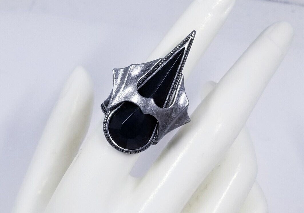 Killstar Midnight Ring (Silver) Sz 8
