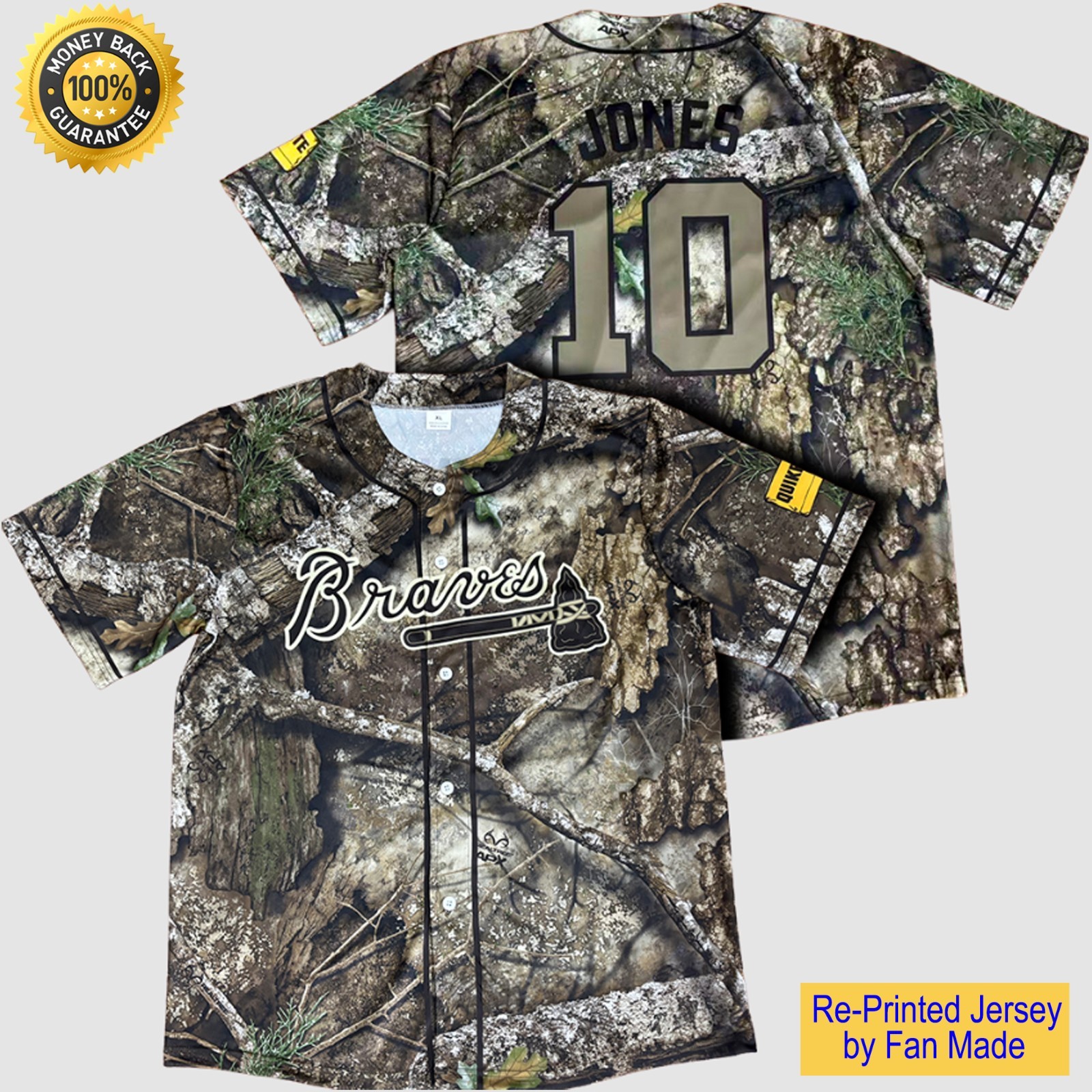 New Arrivals - Braves Hunting & Fishing Night Giveaway Jersey - All Size