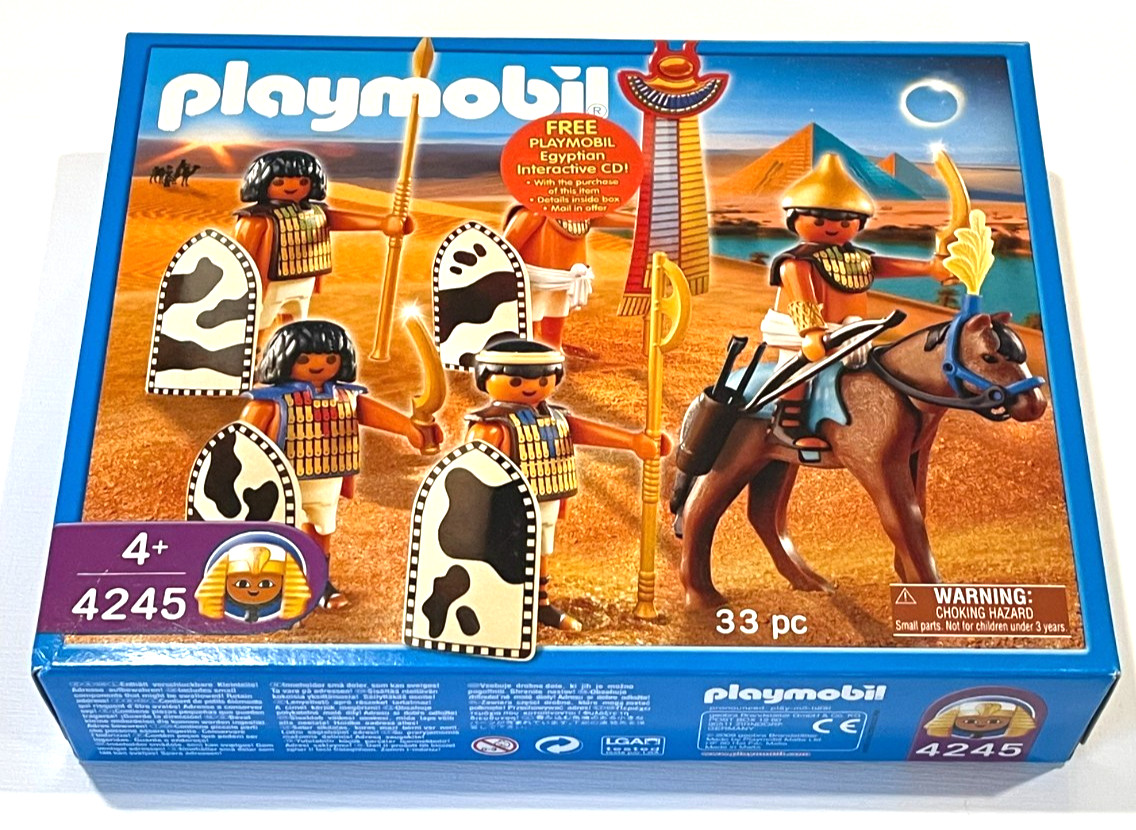 Playmobil Set 4245 Egyptian Soldiers Warriors Sealed In Box 2007