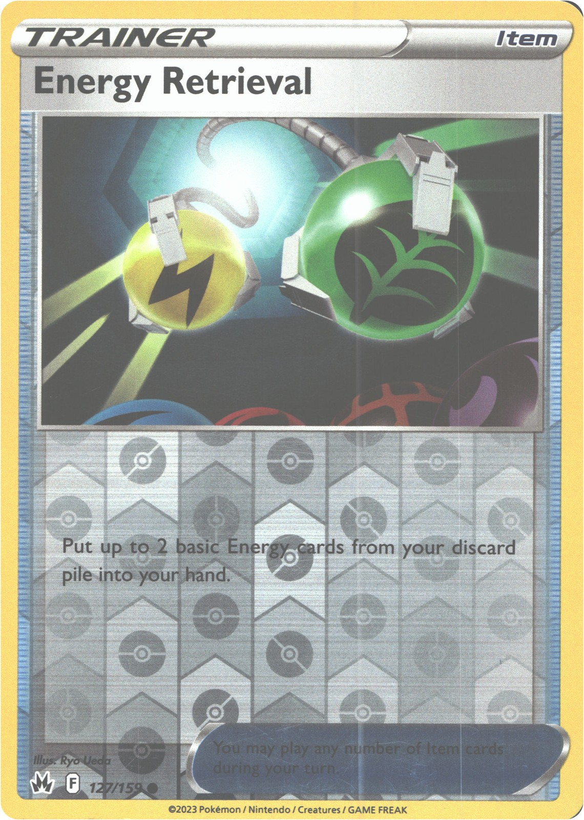 Energy Retrieval 127/159 Pokemon SWSH: Crown Zenith Reverse Holofoil NM