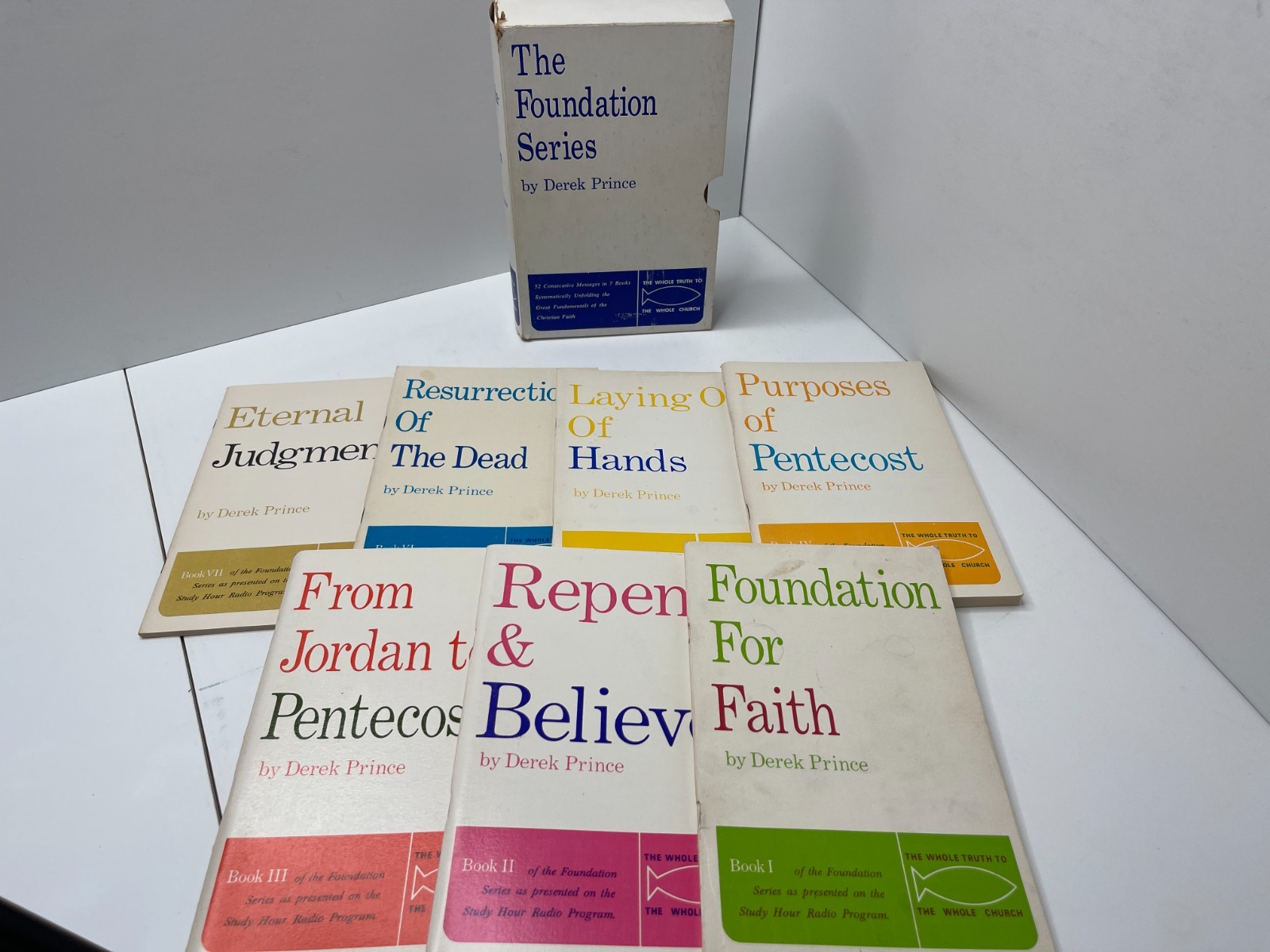 Derek Prince Foundation Series Complete Set 7 Books Christian Bible Study Lot PB