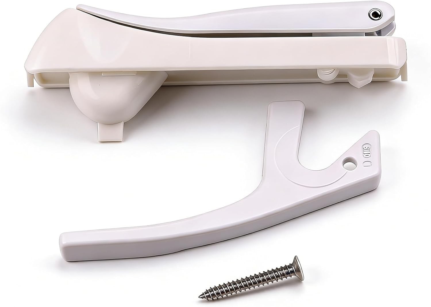 For Pella Left Hinge White Casement Hardware with Lock Lever - 