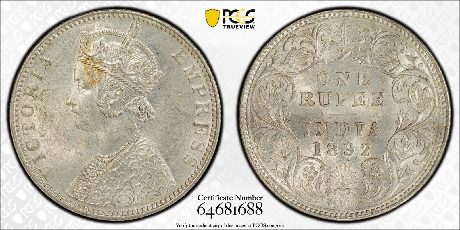1892-B Rupee SW-6.127 Raised VERY RARE 1892-B Rupee SW-6.127 Raised VERY RARE