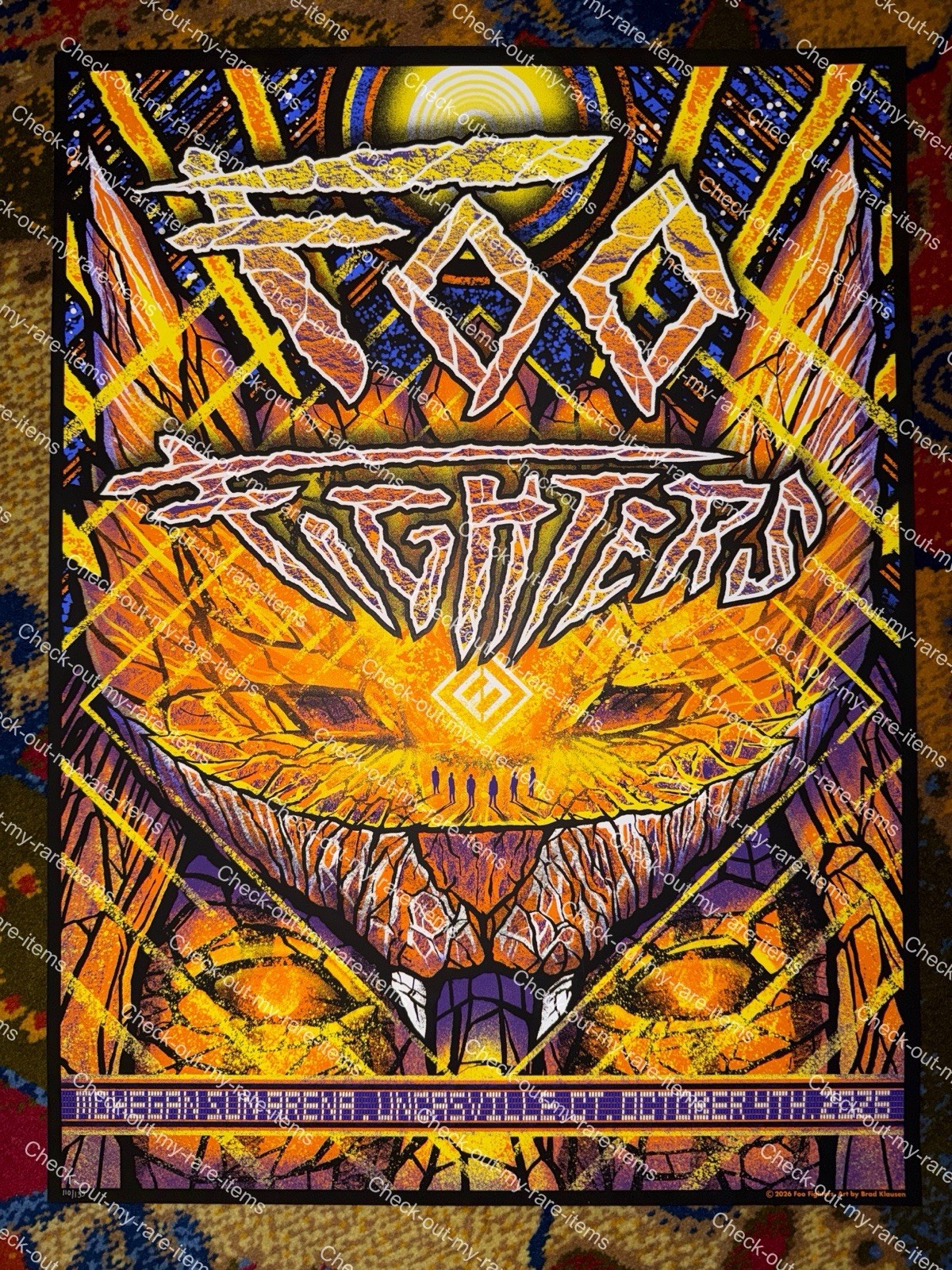 🌀Foo Fighters Poster Mohegan Sun Arena Dave Grohl 10/4 Connecticut Nirvana