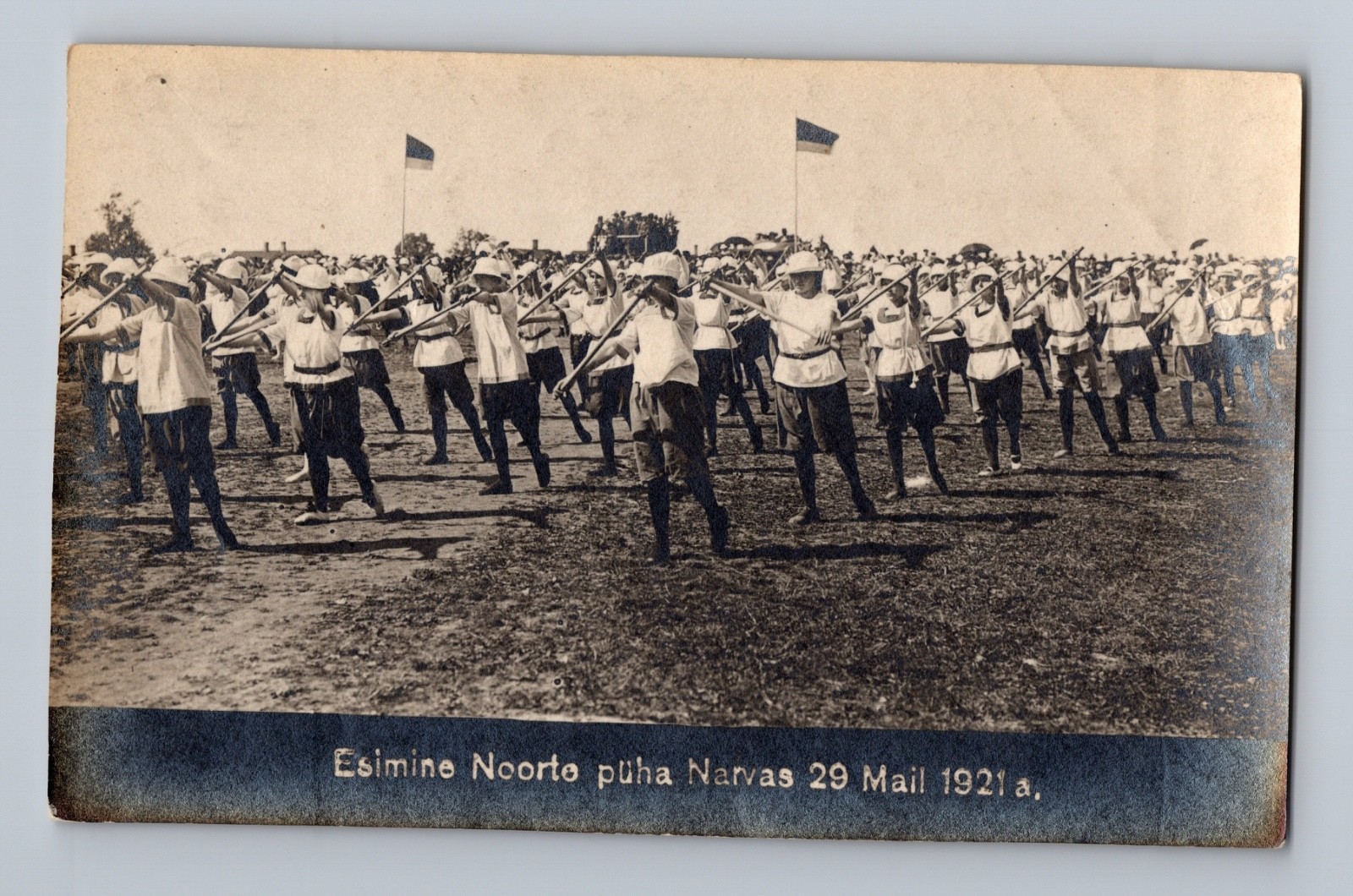 WWI The First Youth Festival In Narva Estonia May 29 1921 Photo Children Perform WWI The First Youth Festival In Narva Estonia May 29 1921 Photo Children Perform