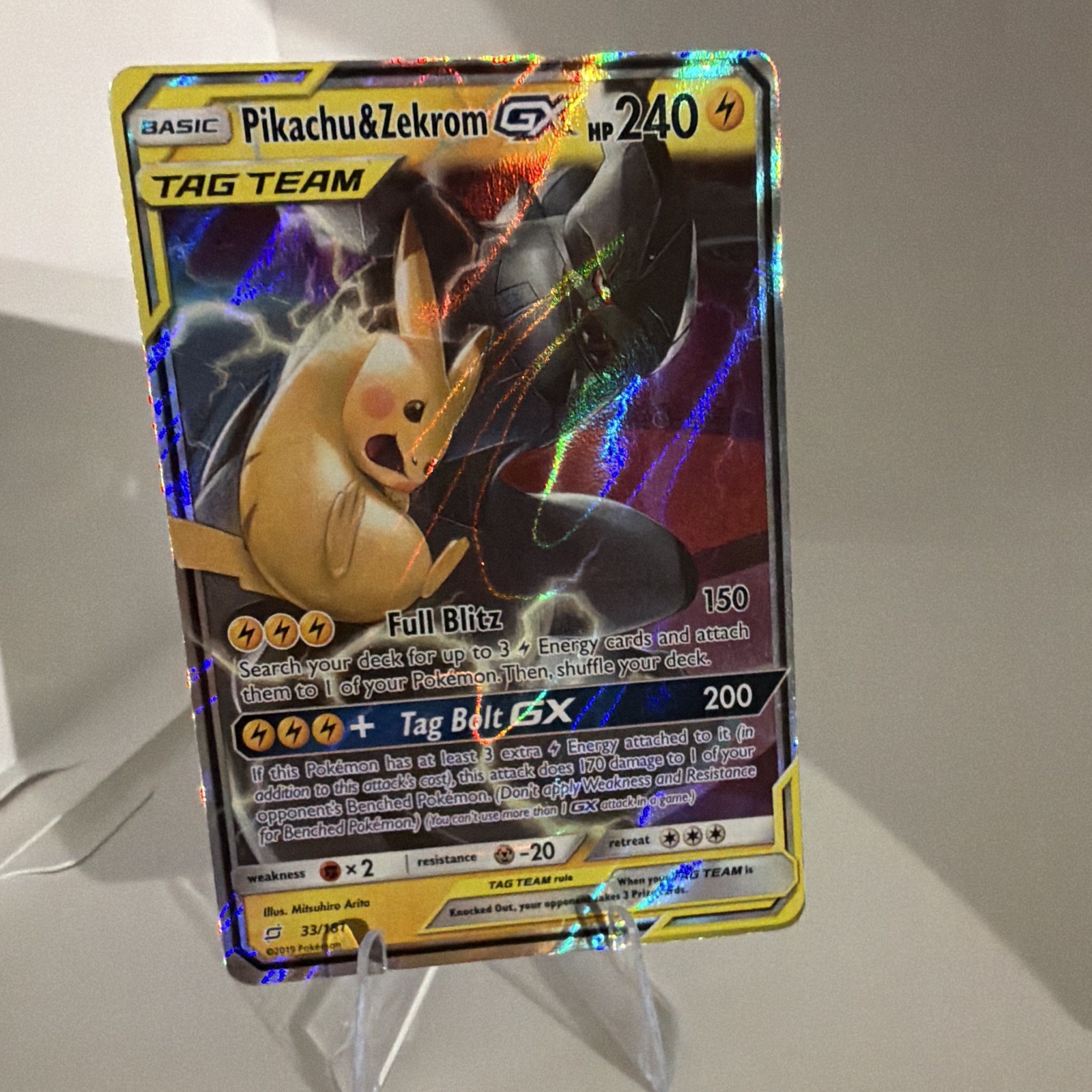 The Pokémon Company Pikachu & Zekrom GX 33/181 SM Team Up 2019 Holo EN The Pokémon Company Pikachu & Zekrom GX 33/181 SM Team Up 2019 Holo EN
