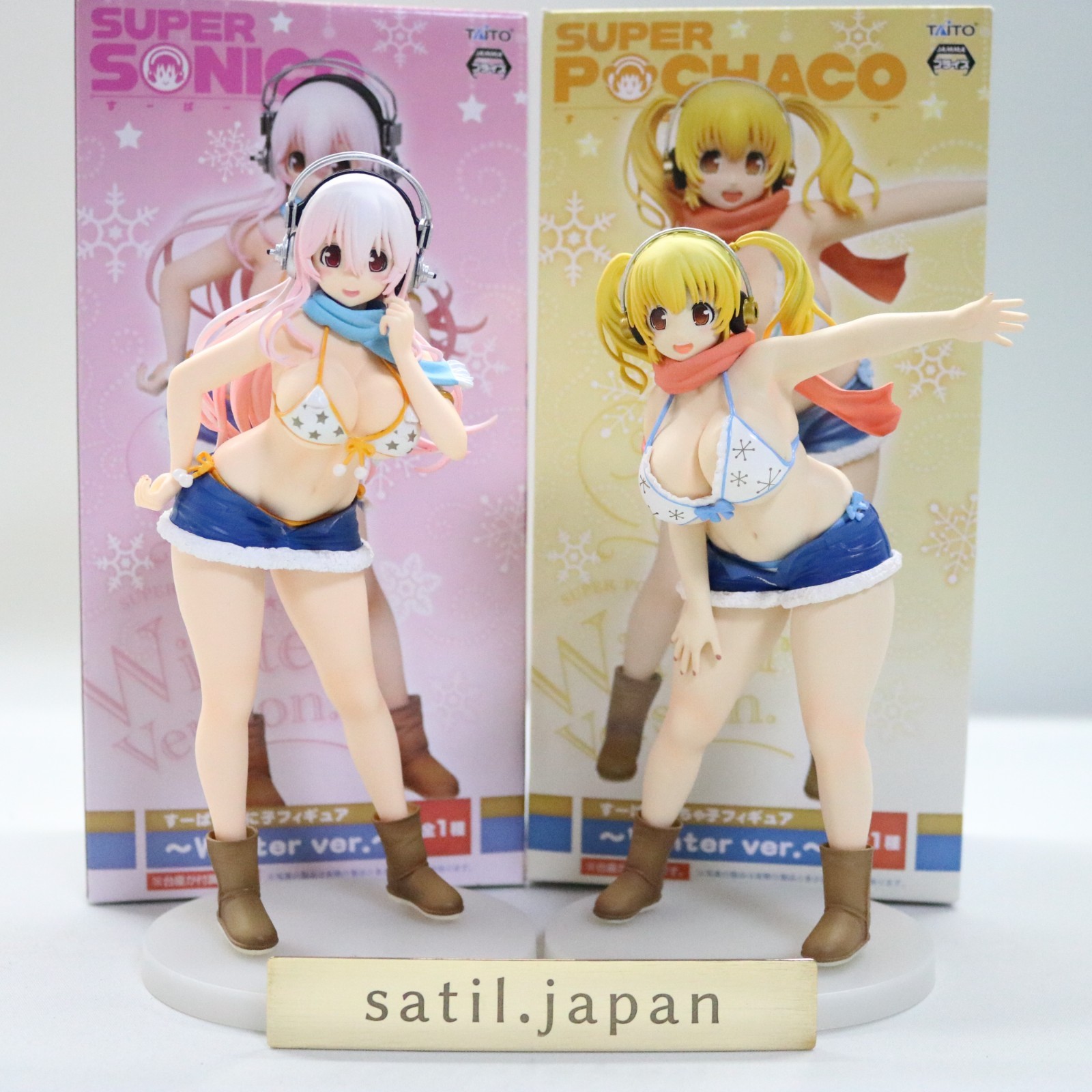 [USED] TAITO Nitroplus Super Sonico & Super pochaco -Winter ver.- Figure Set