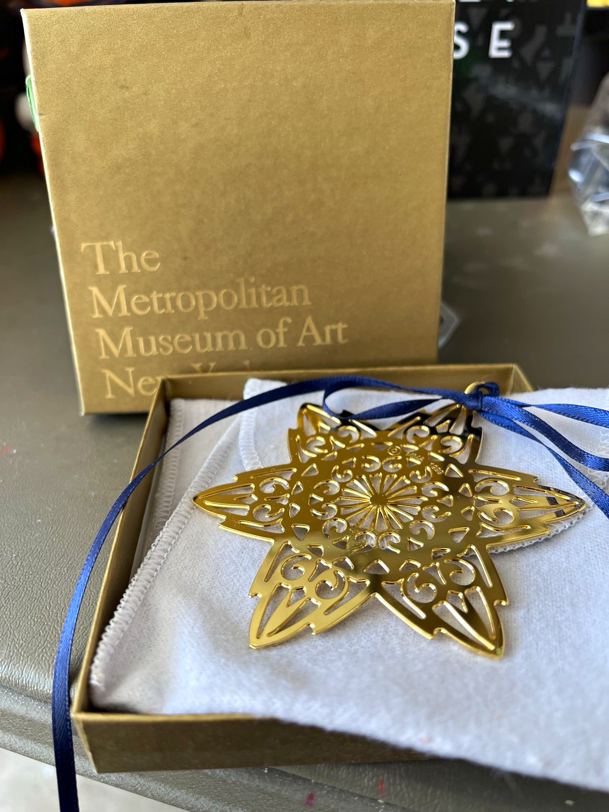 The Metropolitan Museum of Art Gold Metal/Sterling Christmas Ornaments
