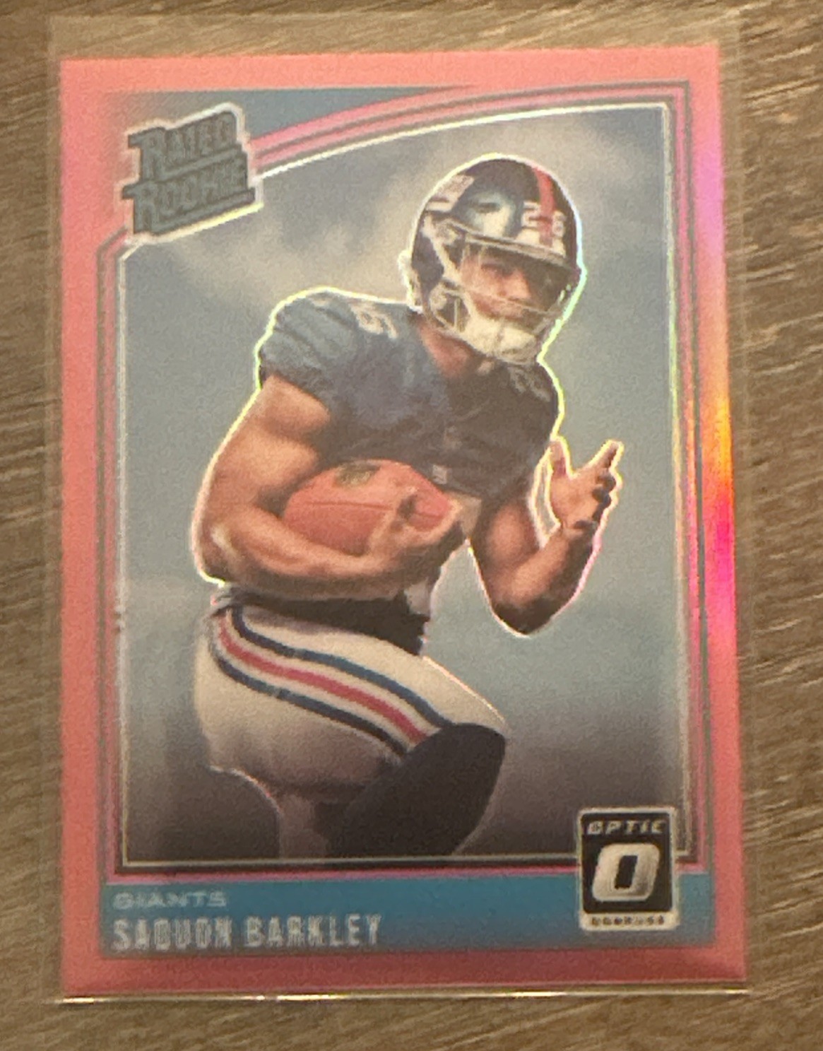 2018 Donruss Optic - Rated Rookie Saquon Barkley #156 Pink Prizm (RC) 2018 Donruss Optic - Rated Rookie Saquon Barkley #156 Pink Prizm (RC)