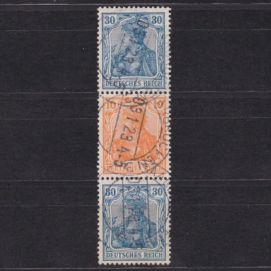 GERMANY 1920, Mi# S18, CV €120, Definitive combination from booklet, Used