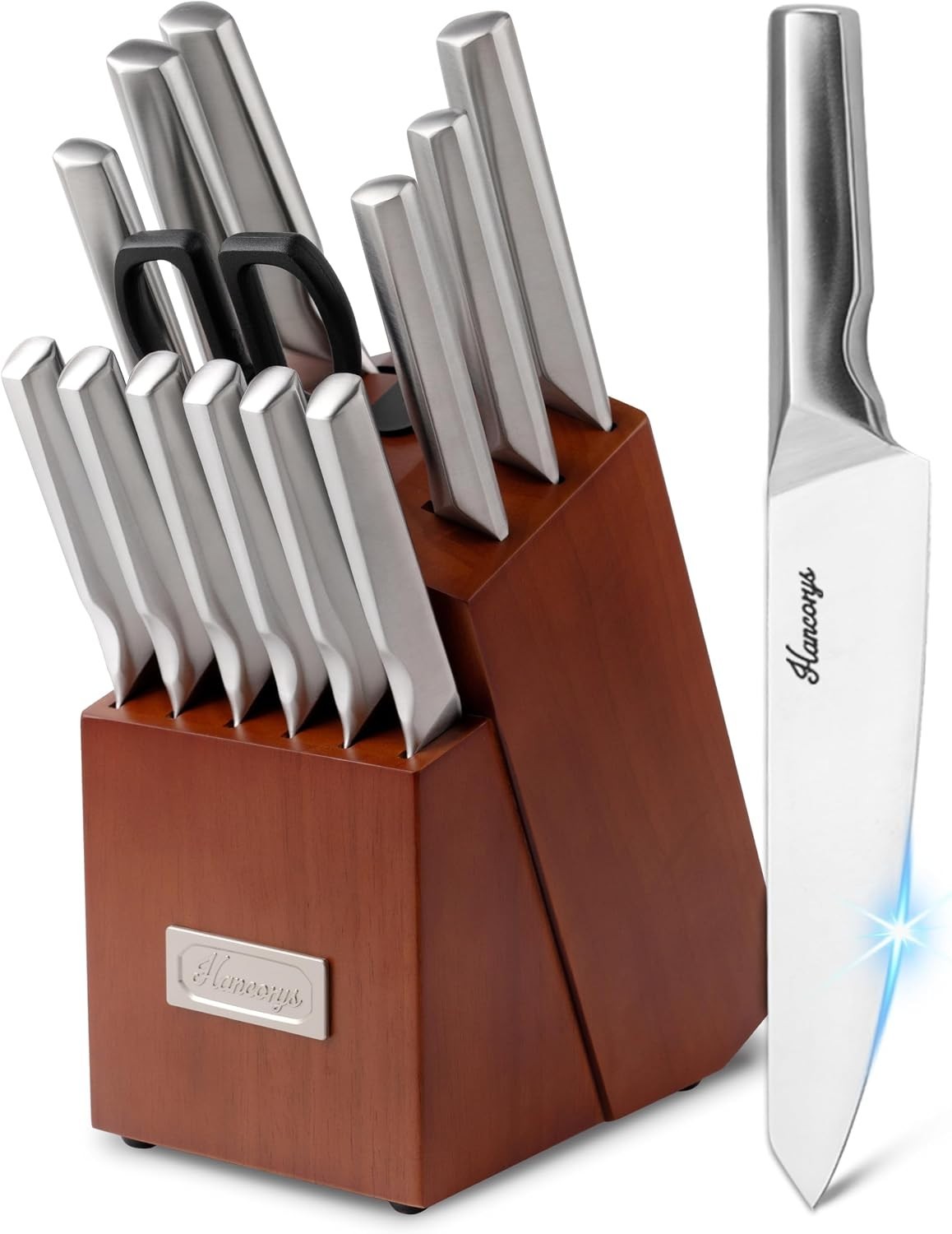 HENCKELS Statement Premium Quality 15-Piece Set with Block Natural Razor-Sharp