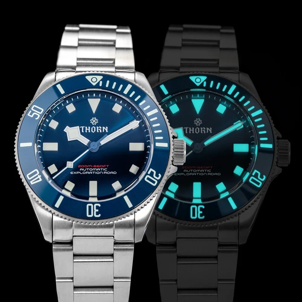 THORN Titanium PT5000 SW200 Diver 200M Automatic Watch 39mm C3 BGW9 Ti3 Pelago